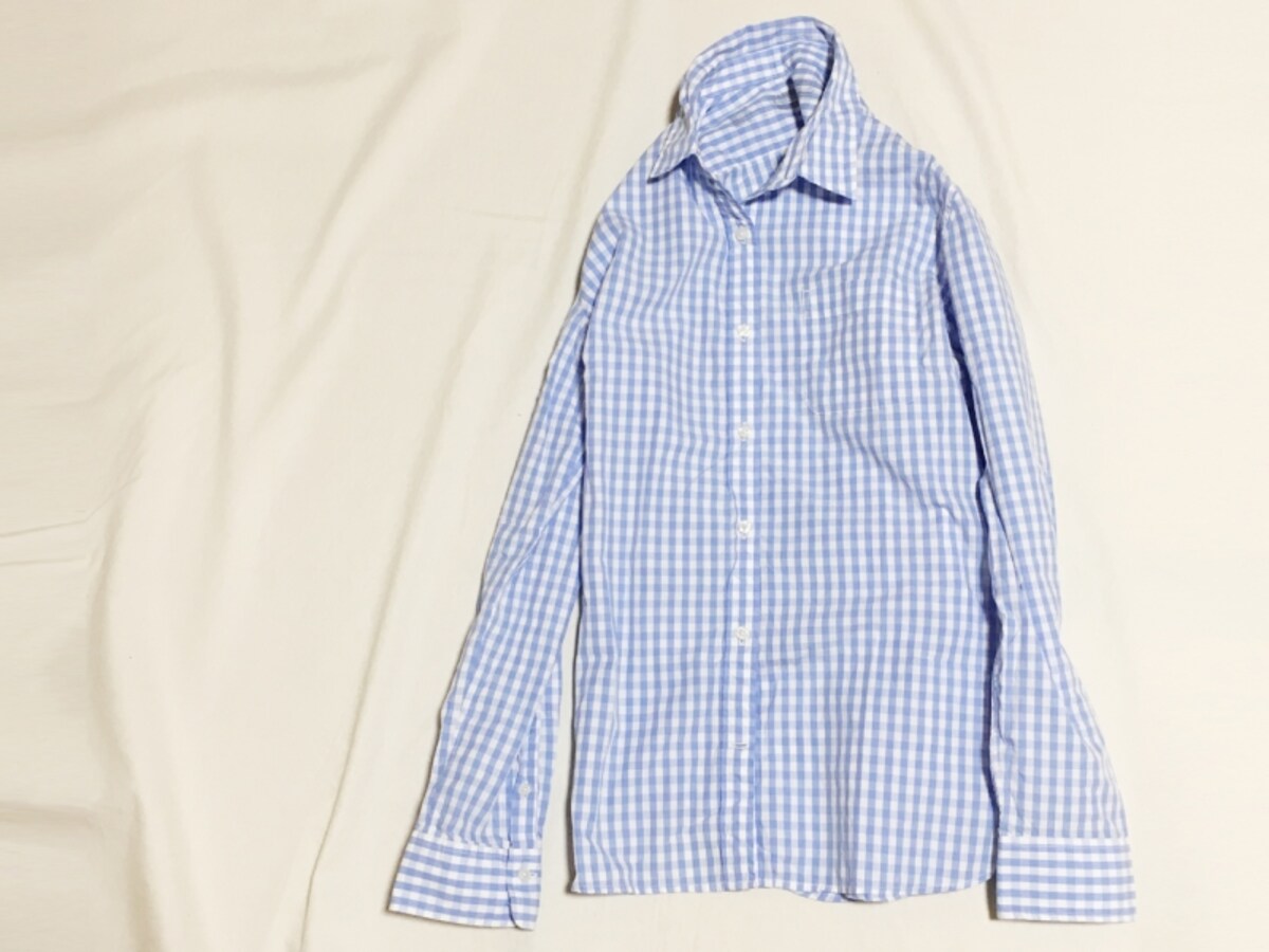 無印良品のオーガニックコットン洗いざらしギンガムチェックシャツ