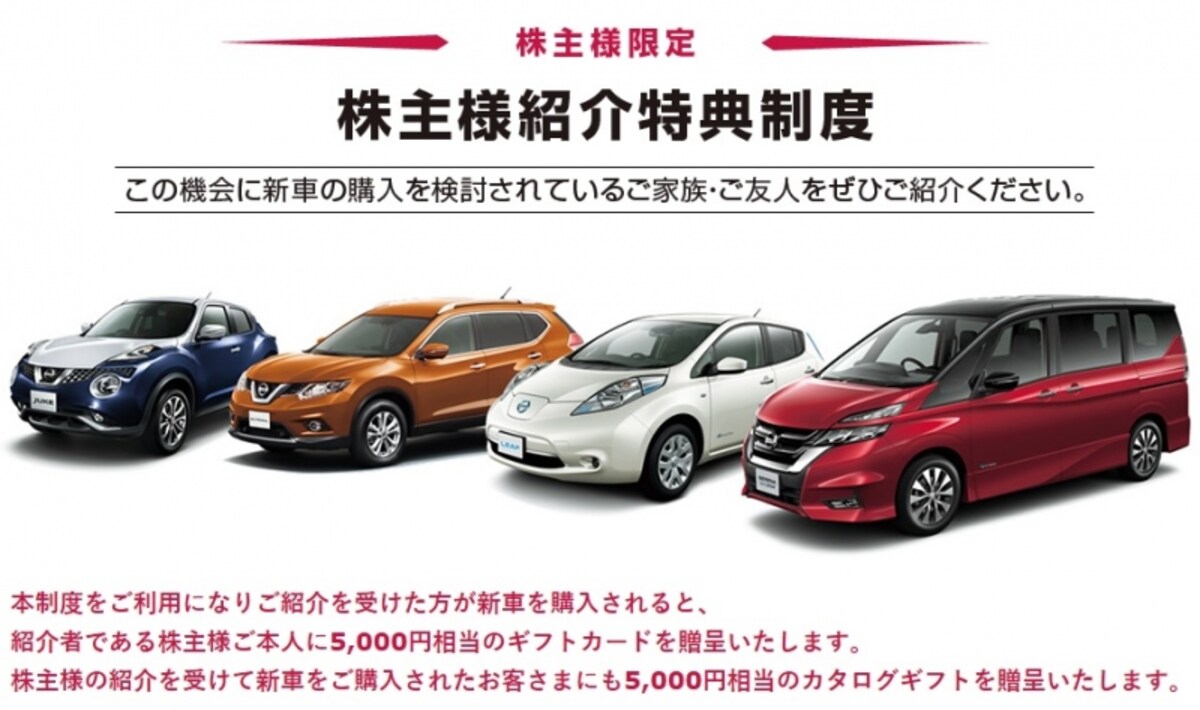 日産自動車　株主優待