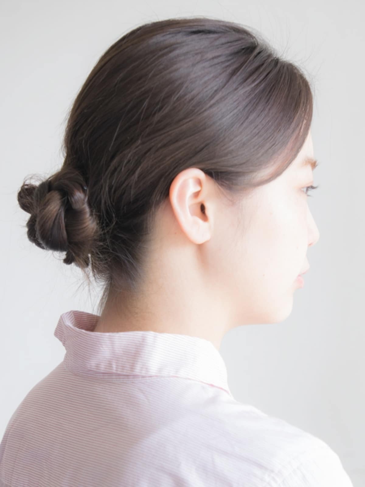 巻かずにできる簡単三つ編みシニヨンヘア