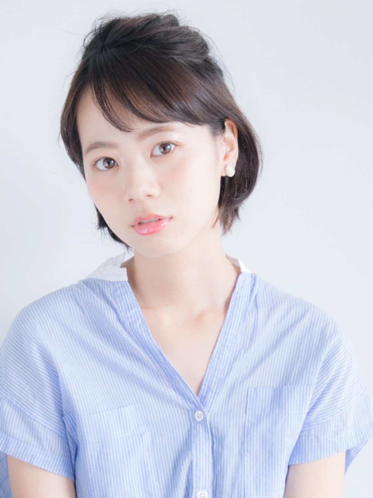 くるりんぱで簡単！編み込み風ショートヘアアレンジ