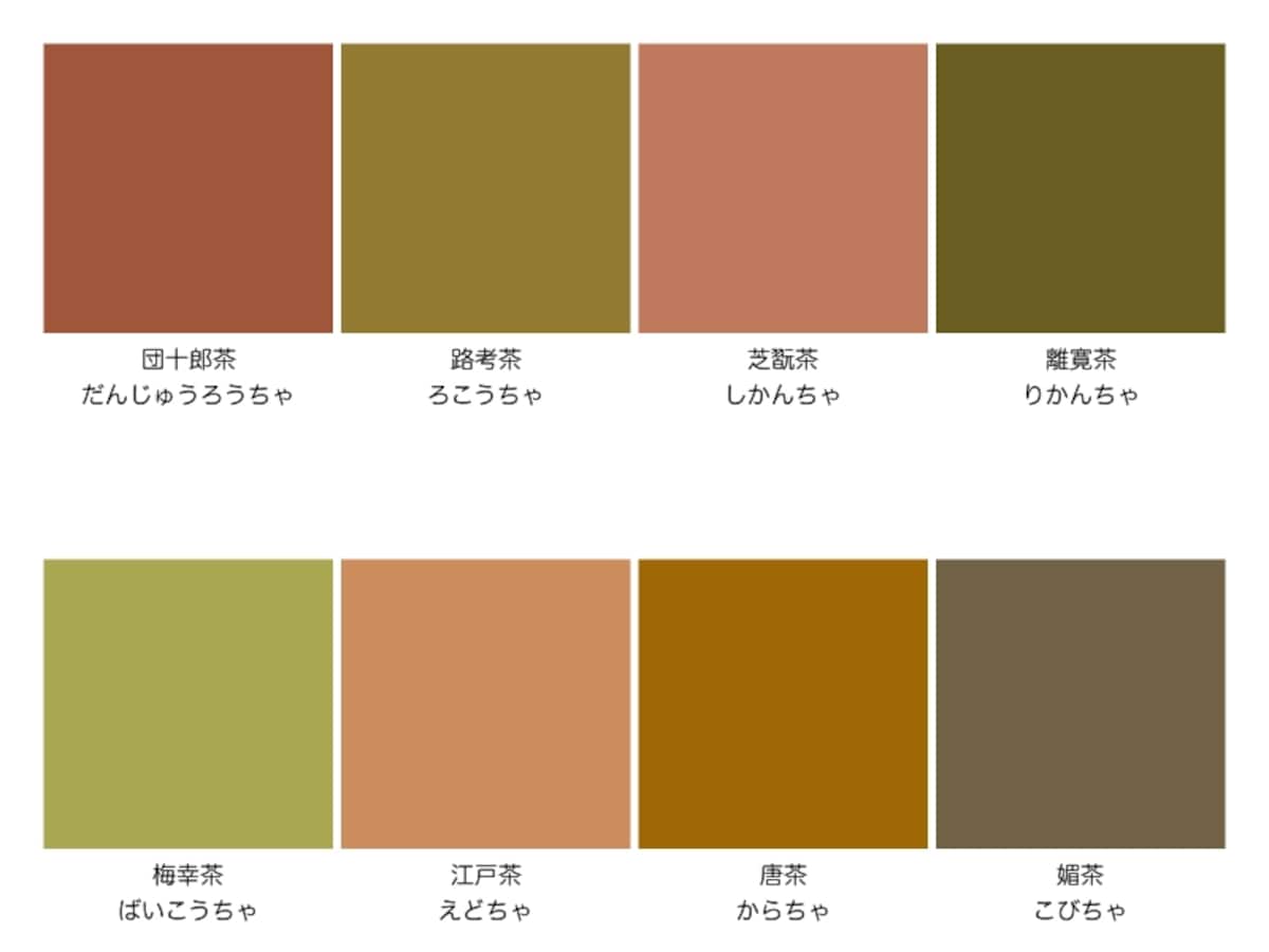 四十八茶の代表的な色名