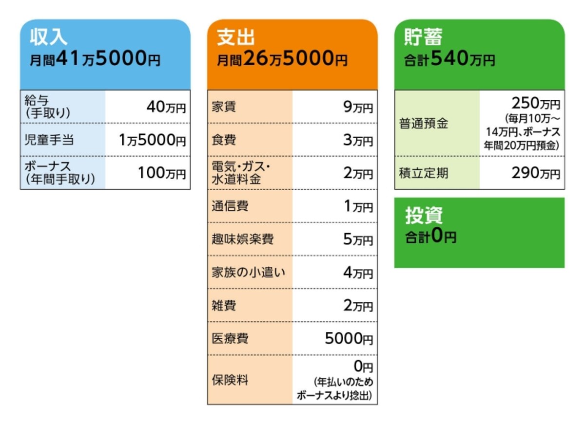 「優しい月」さんの家計収支データ