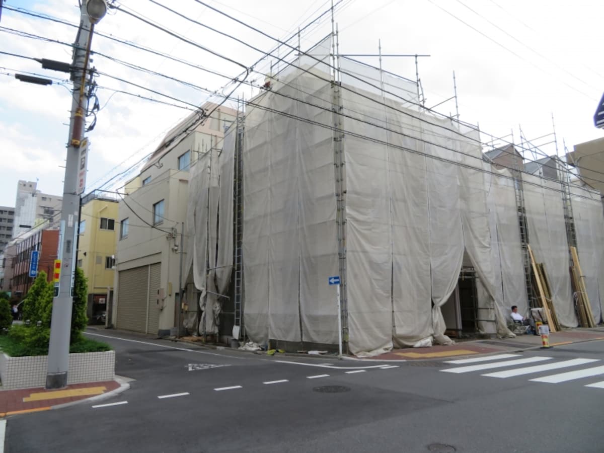 マンション建設現場
