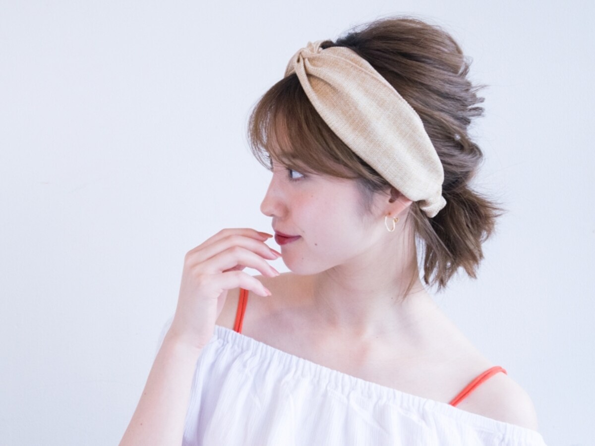 くるりんぱで簡単！夏のターバンヘアアレンジのやり方