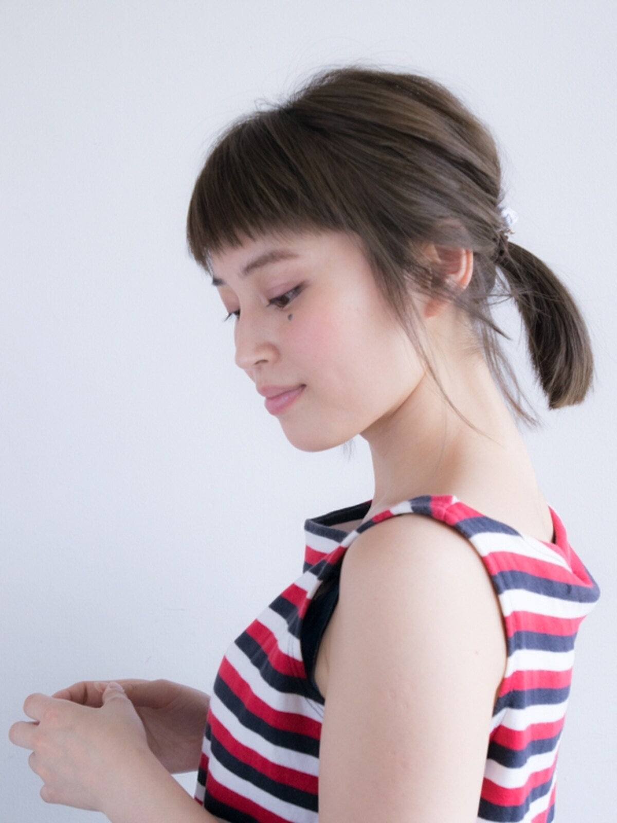 紫外線から髪を守る簡単ひとつ結び