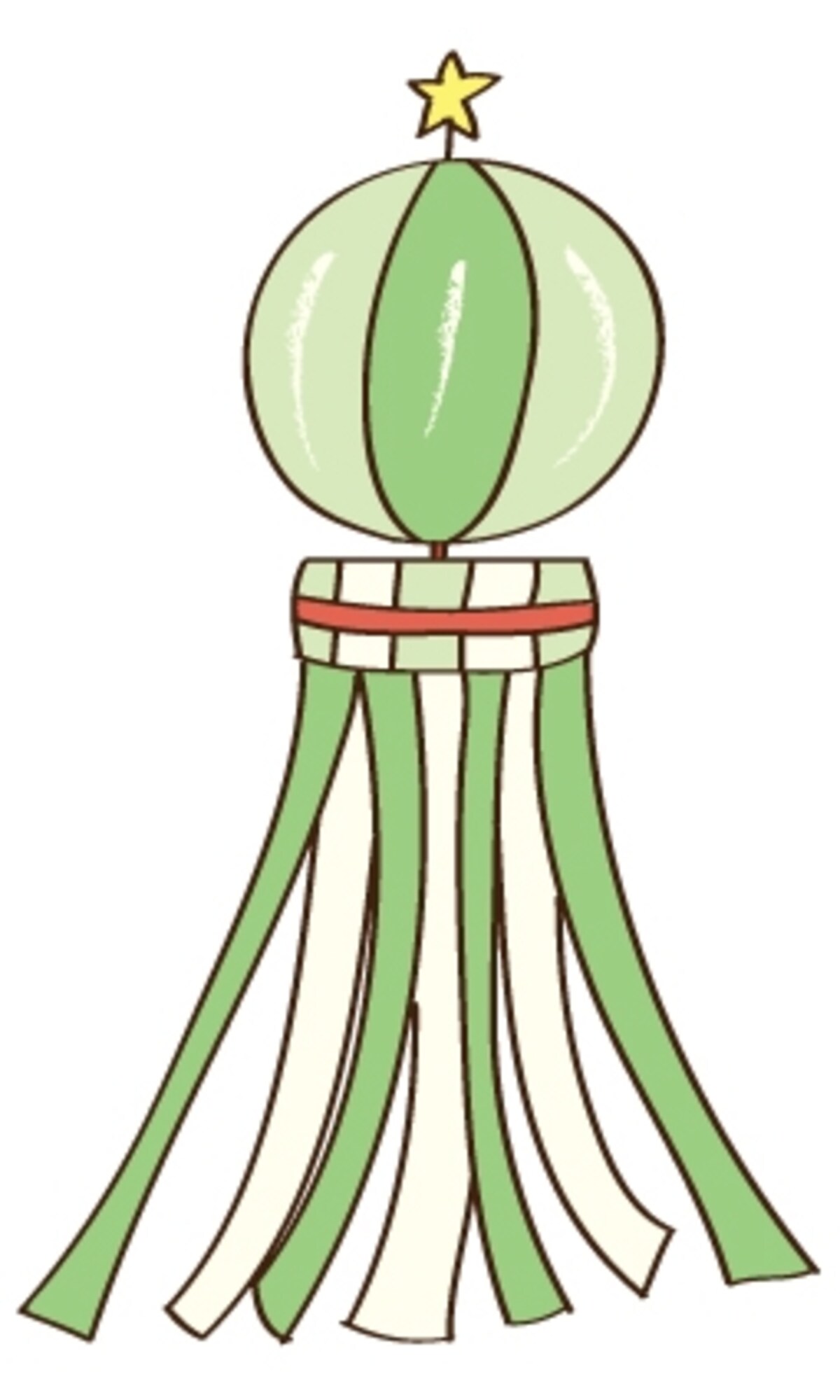 七夕飾り　七夕　イラスト　カラー　かわいい