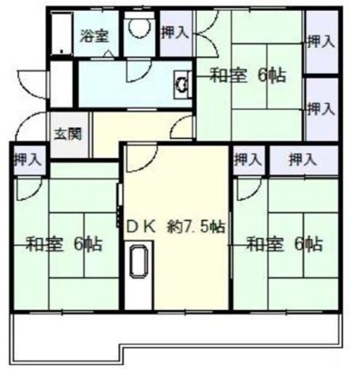 和室中心の間取り例