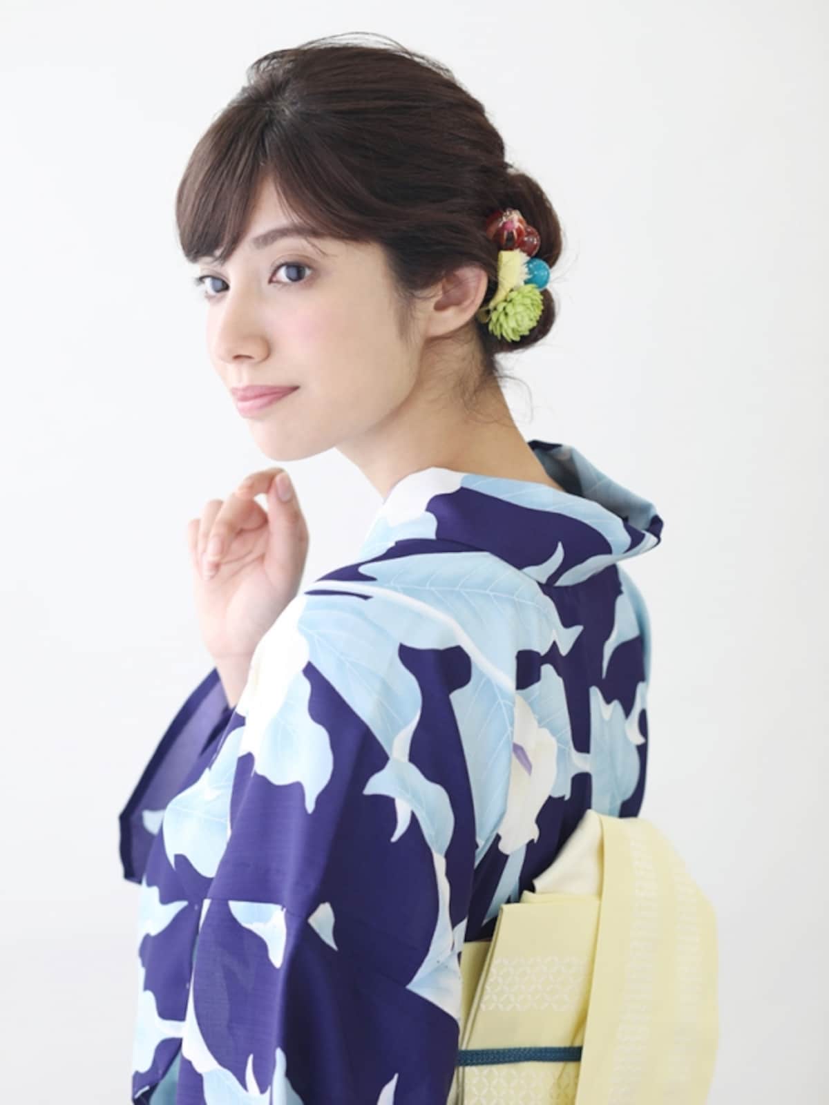 リボンヘアが主役のロング浴衣アレンジ