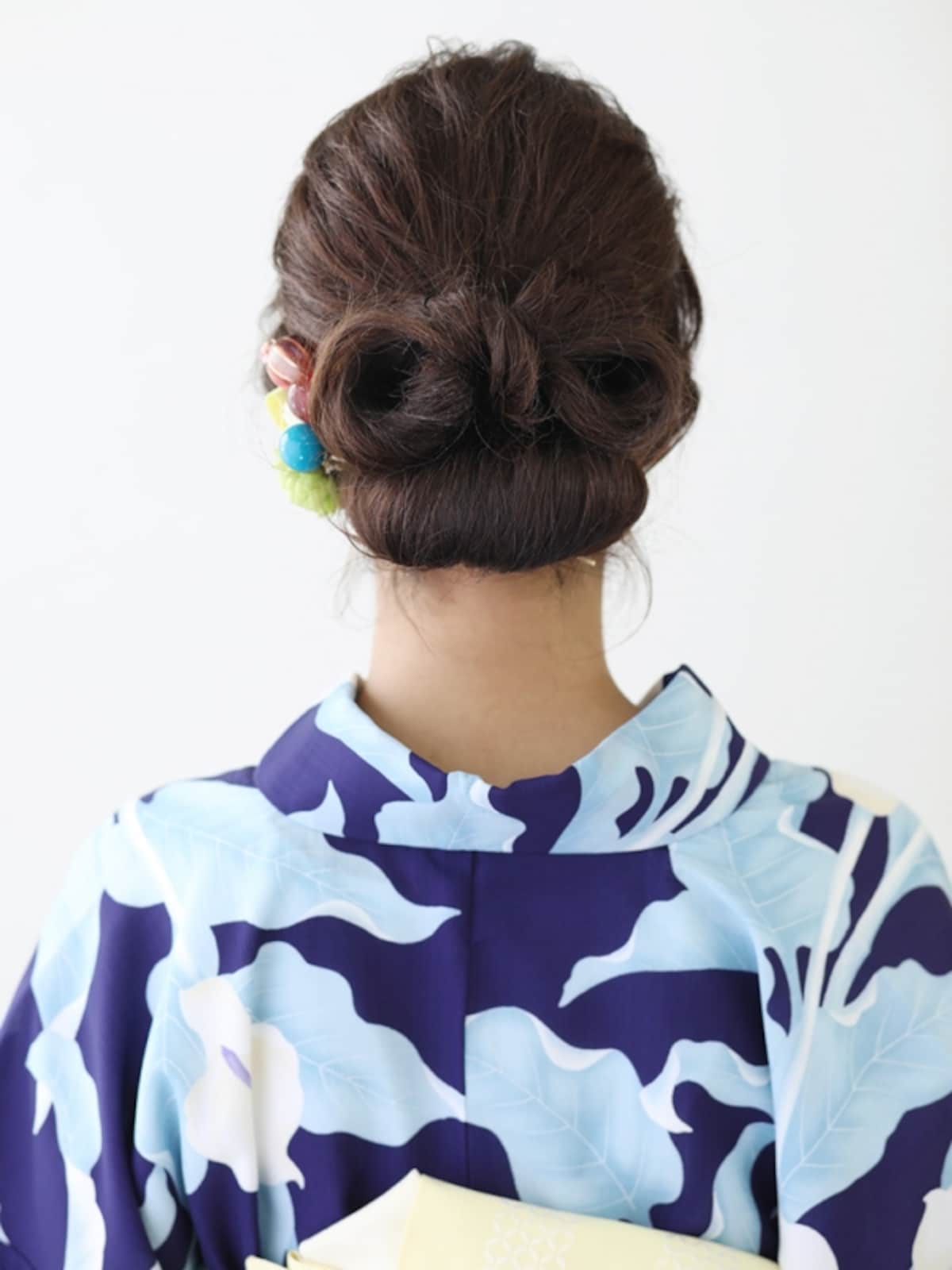 リボンヘアが主役のロング浴衣アレンジ