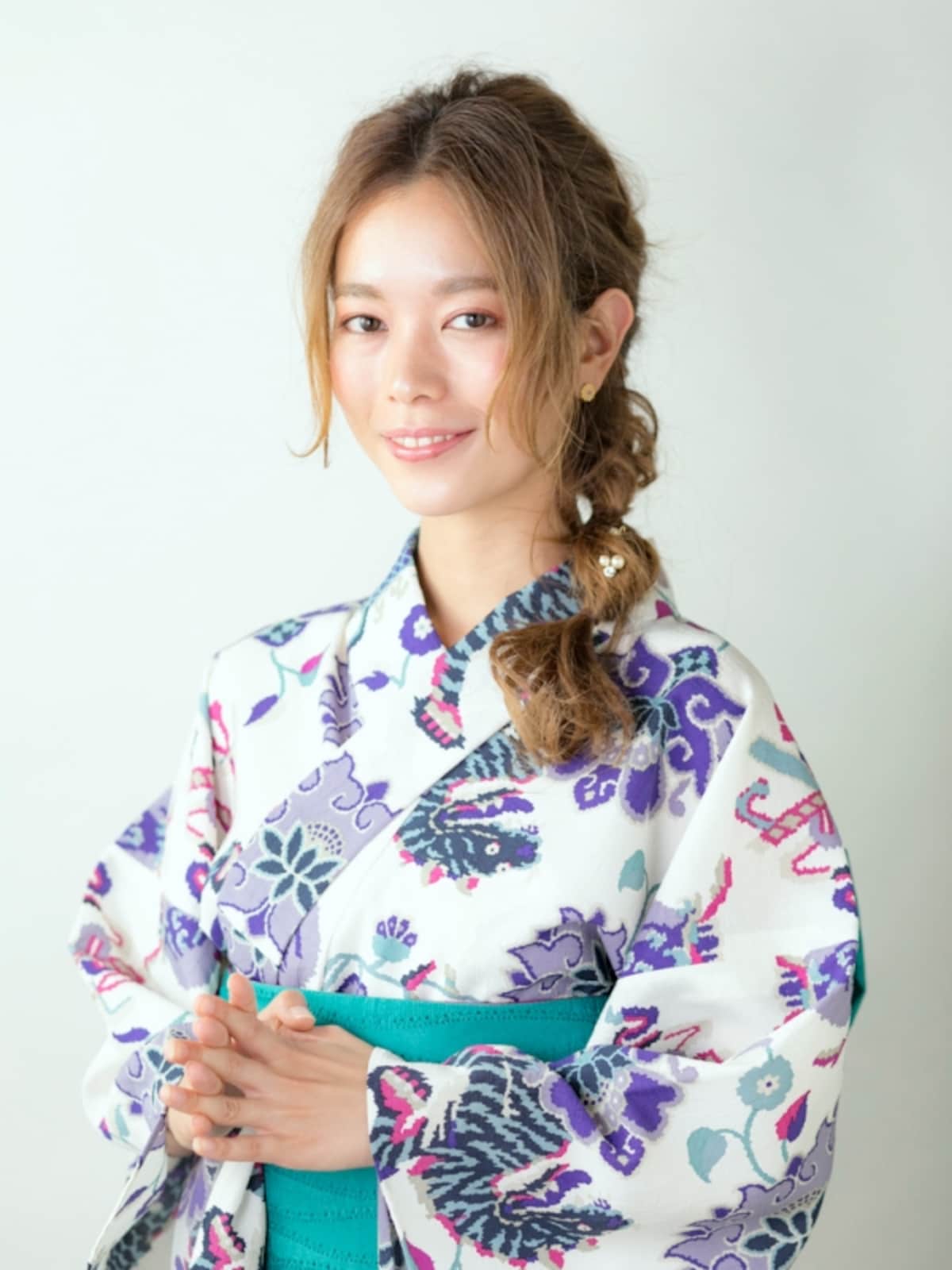 ロングに似合う！ワンサイド浴衣アレンジ