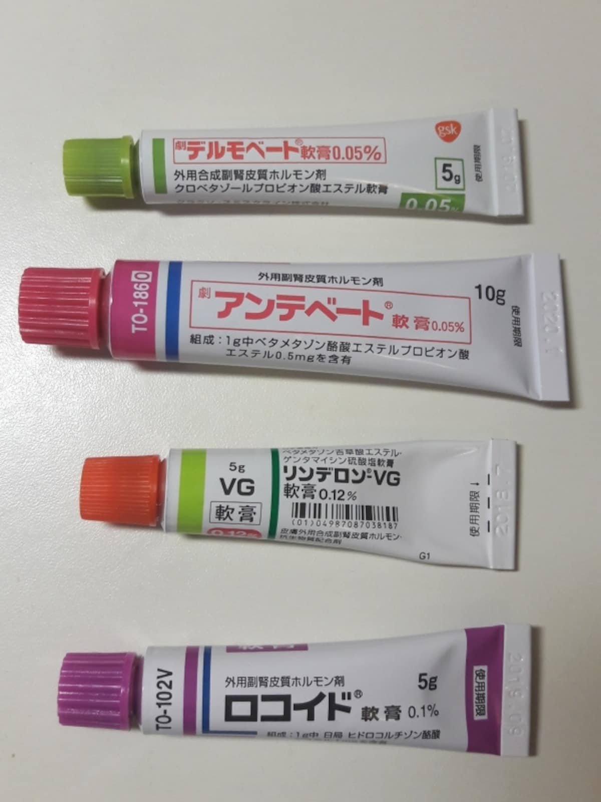 ステロイド処方薬の種類