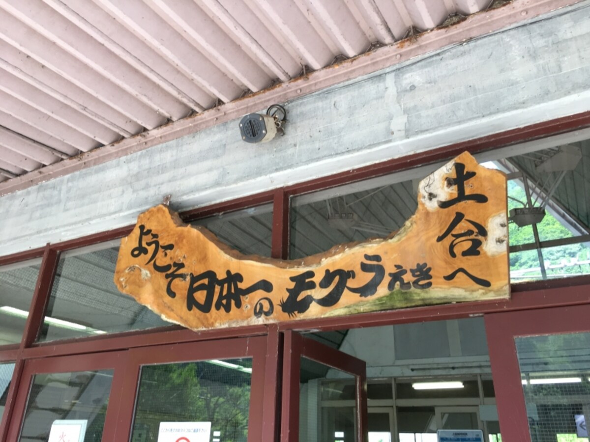 上越線 『土合駅』 の味のある看板、