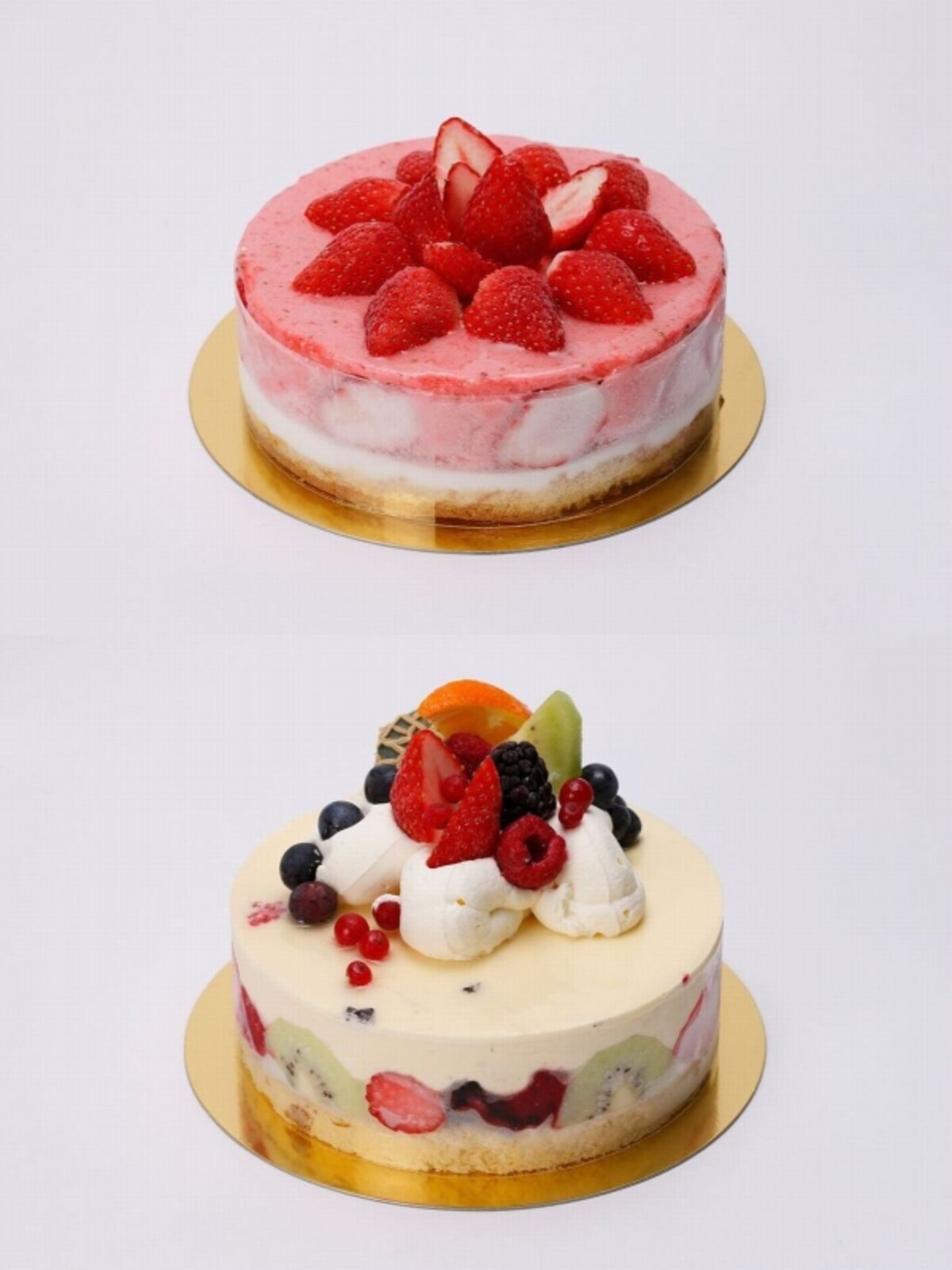 「フラゴラ」と「クレマ＆フルッタ」（直径12cm　税込4,200円、直径15cm　税込4,800円）