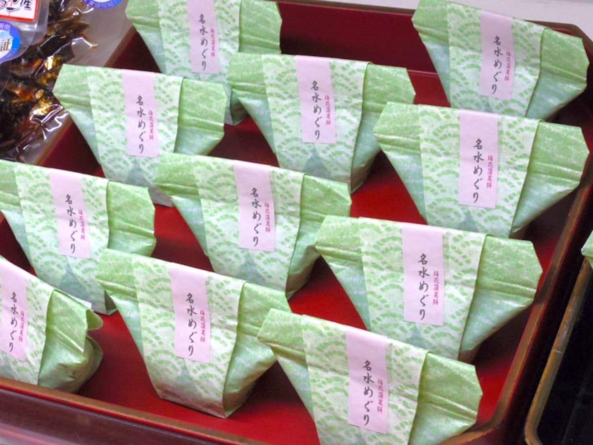 梅花藻くずもち 名水めぐり