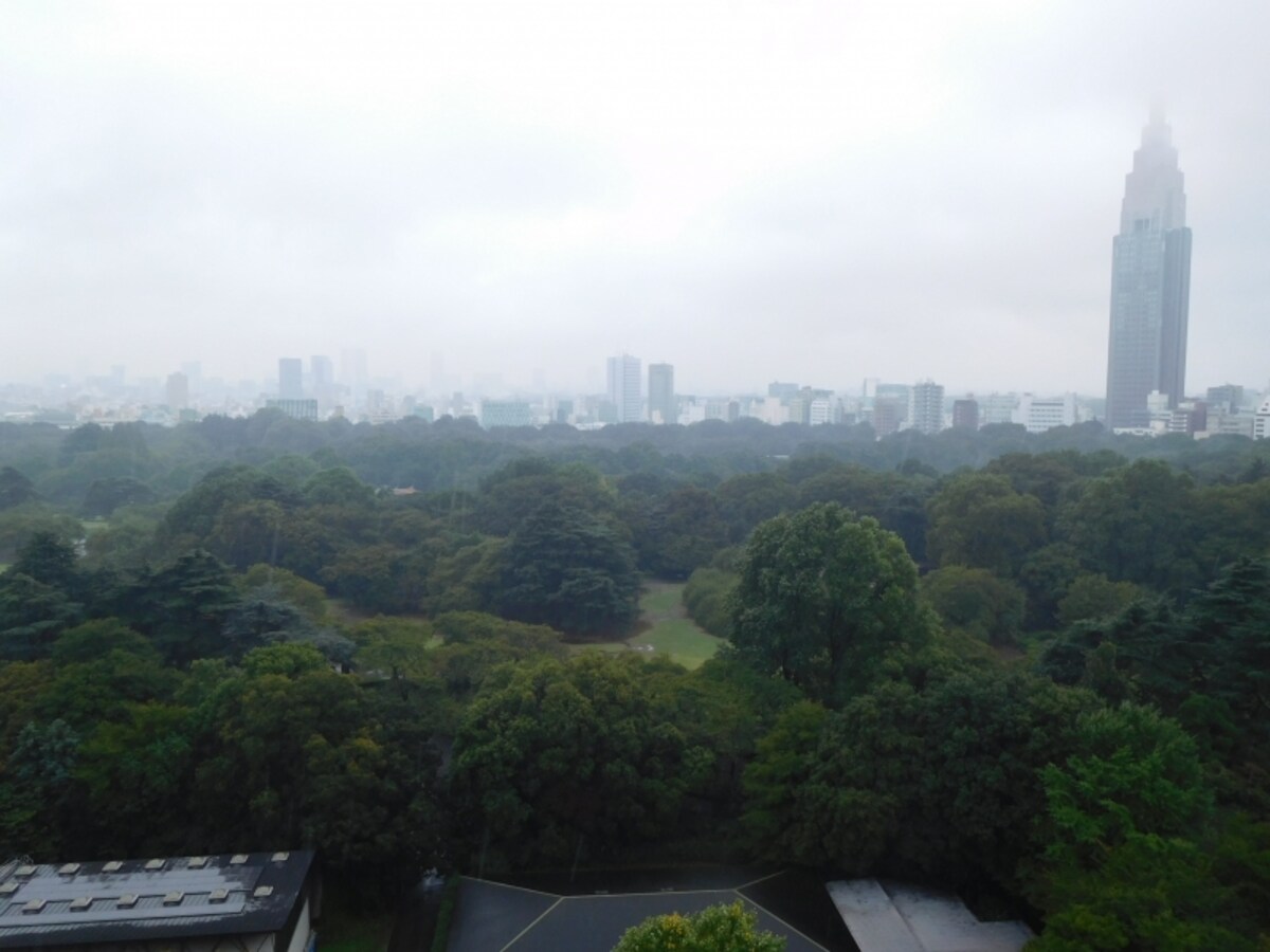 「ザ・パークハウス 新宿御苑」の屋上テラスからの景色