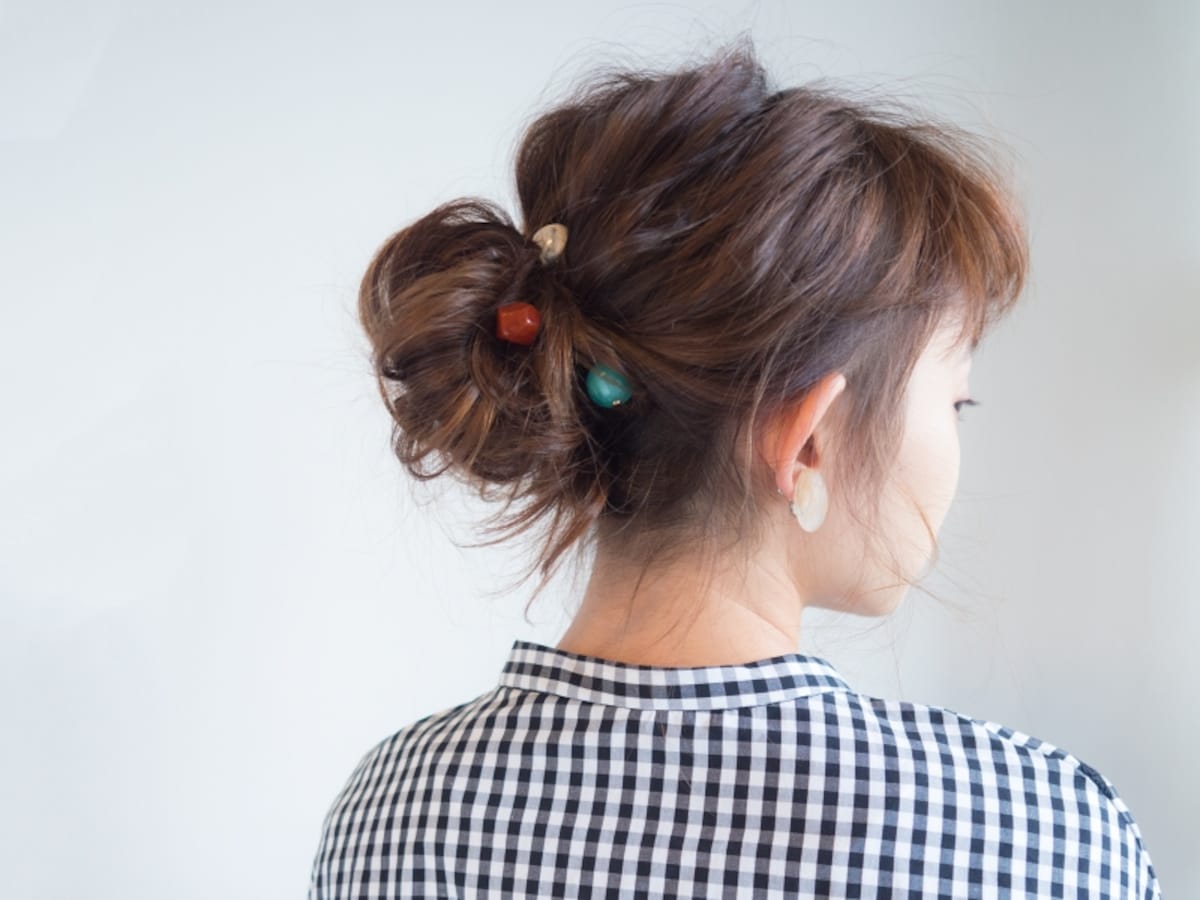 ヘアバトンの使い方・簡単お団子アレンジのやり方