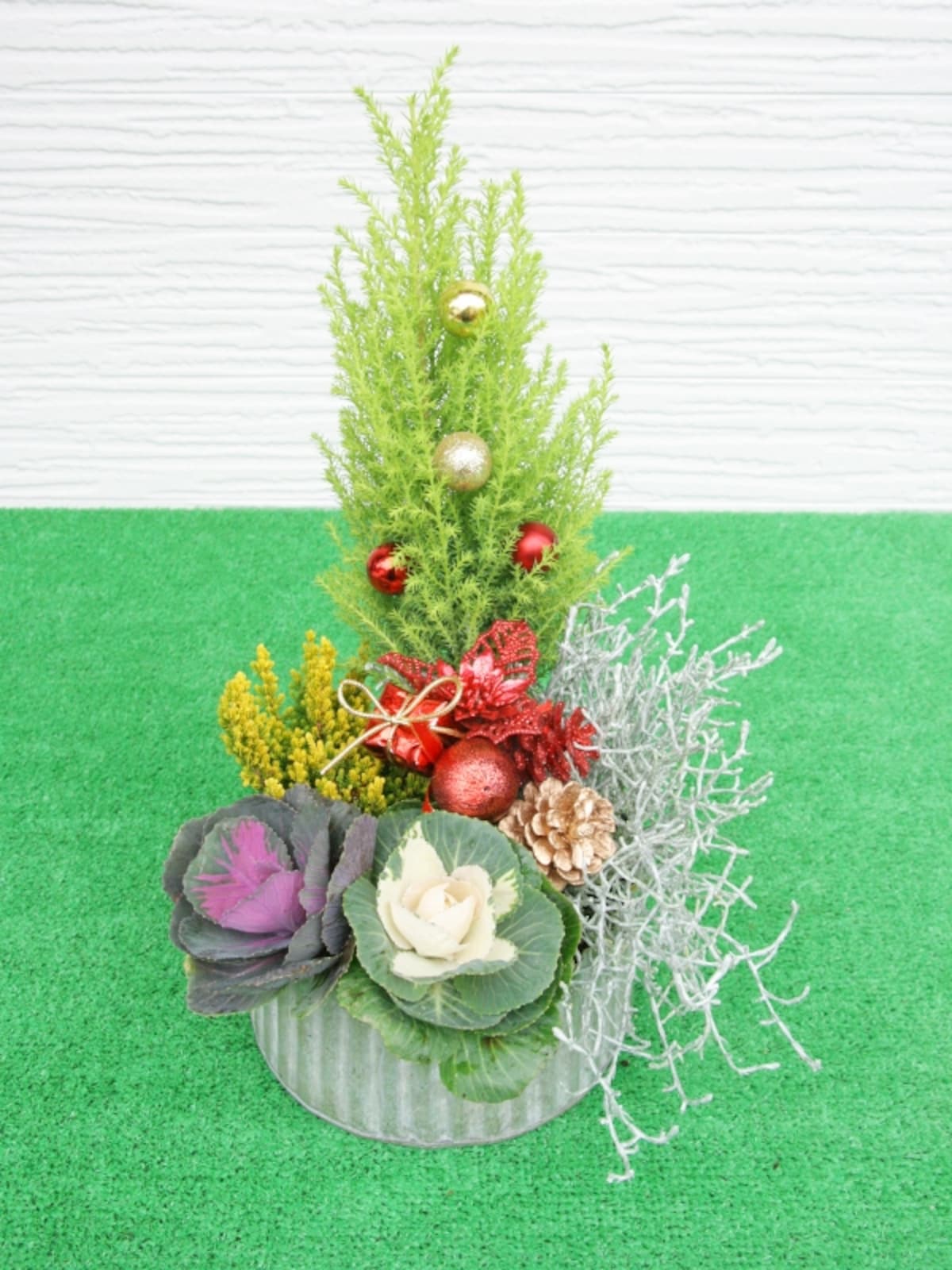 寄せ植えでクリスマス