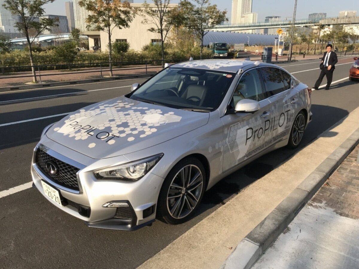 今回の取材で使用された日産の自動運転技術車