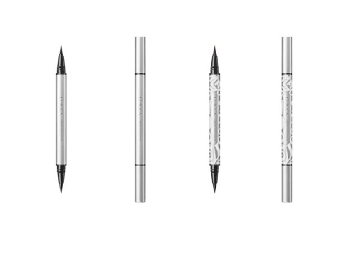 01アビス（左）、EX01バルサミコ限定色（右）。1本のペンで2種類の太さの線が描ける