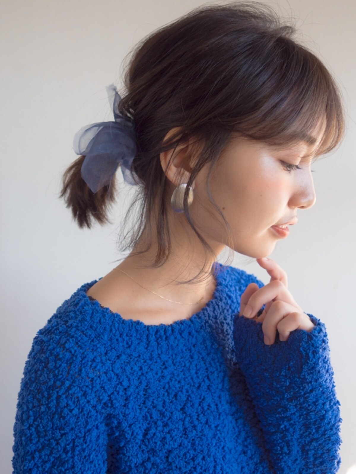 ひとつ結びで簡単クリスマスヘアアレンジ