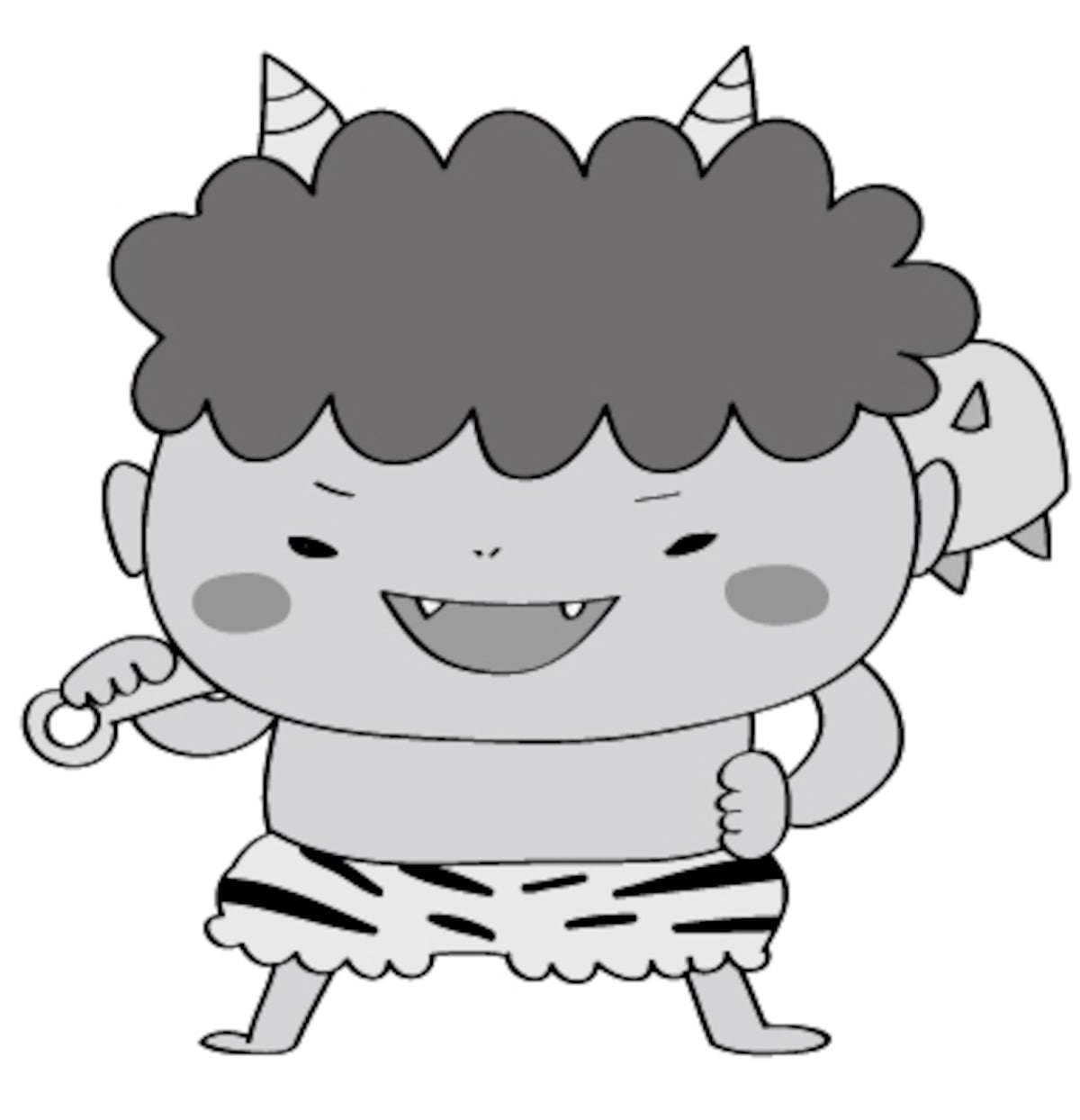 モノクロ/鬼の全身カットです。
