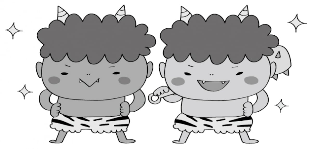 モノクロ/赤鬼と青鬼です。