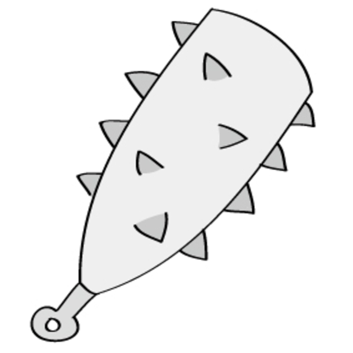 金棒　節分　イラスト　白黒　かわいい