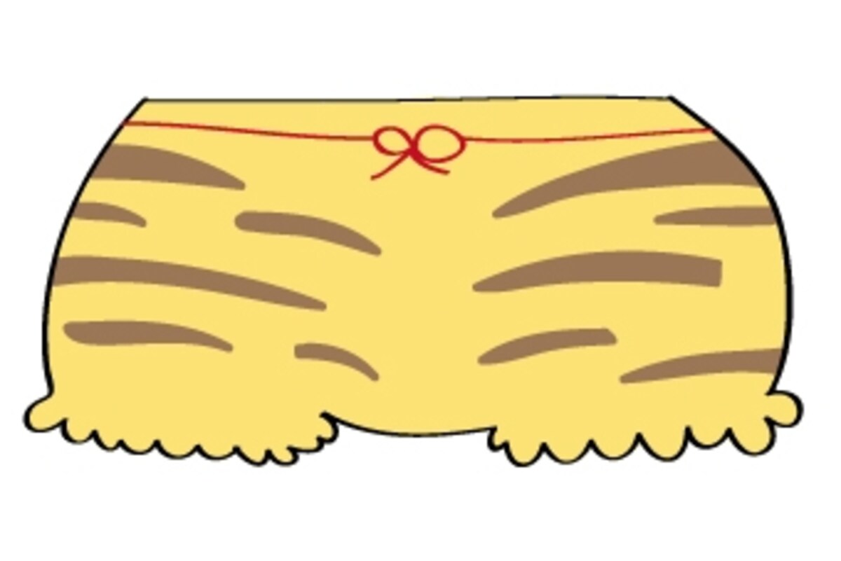 鬼のパンツ　節分　イラスト　カラー　かわいい