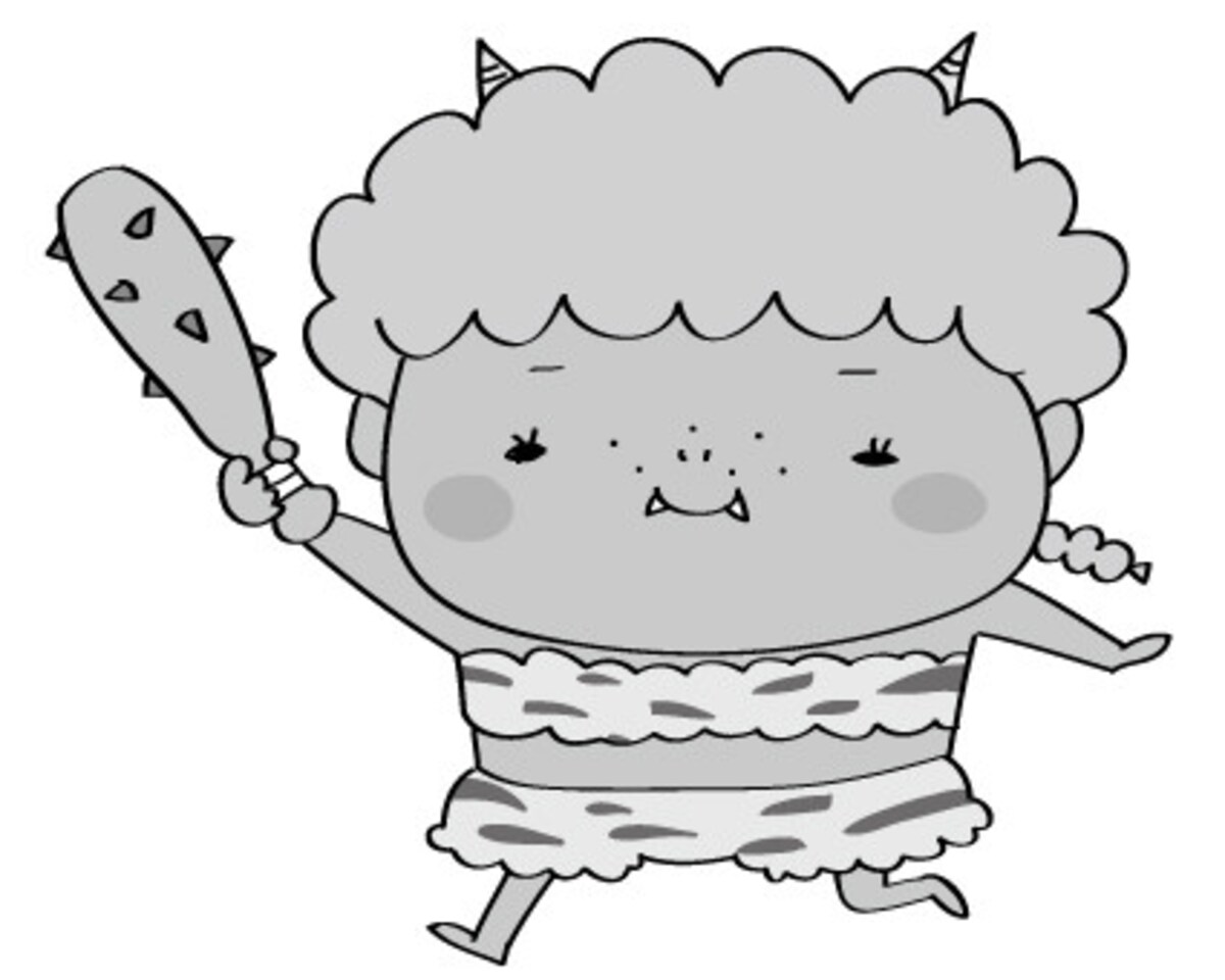 女の子　鬼　イラスト　無料　かわいい