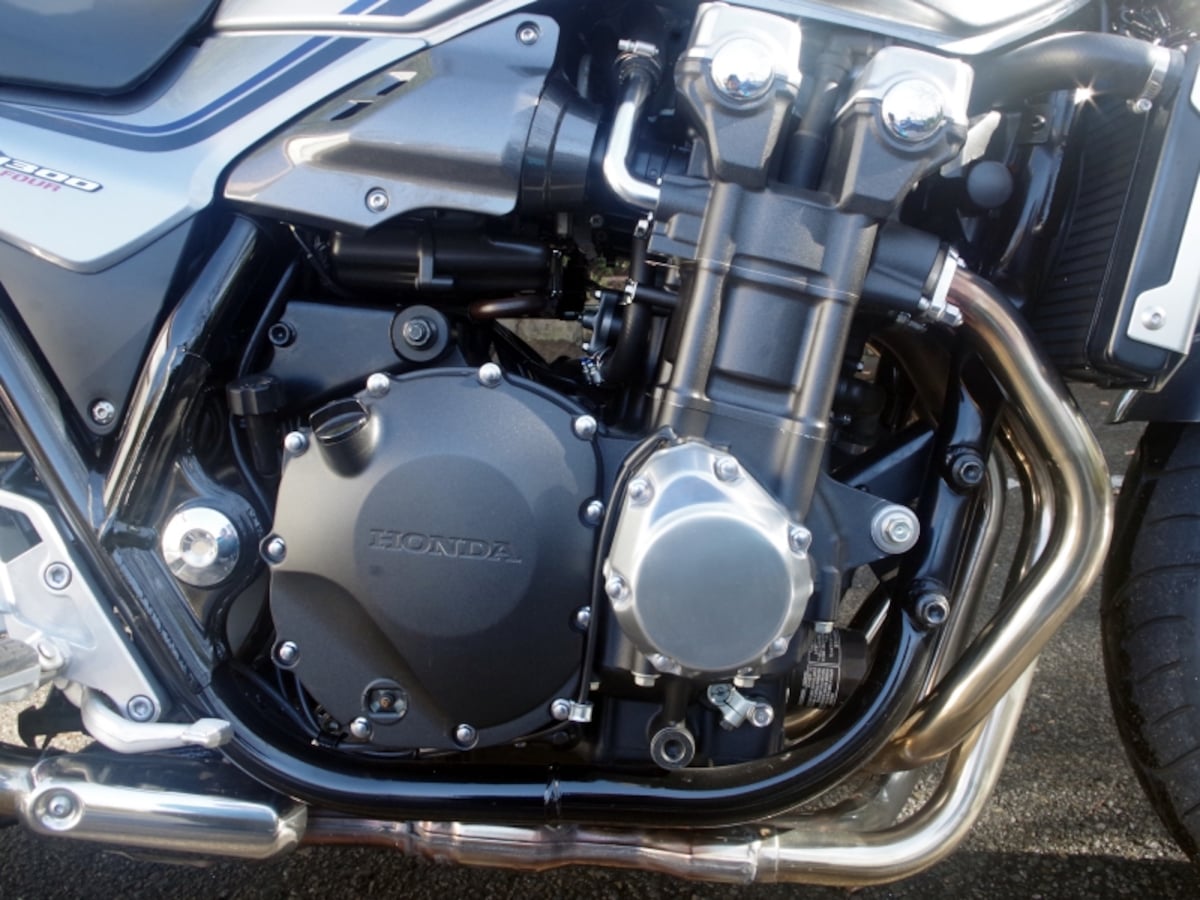 CB1300のエンジン。なんと９馬力アップした