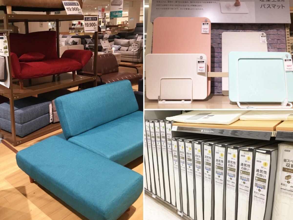 ニトリアプリ活用法。手ぶらdeショッピング機能を使えば、ベッドや収納棚などの大きなものの購入時に、より手軽に通販ができる