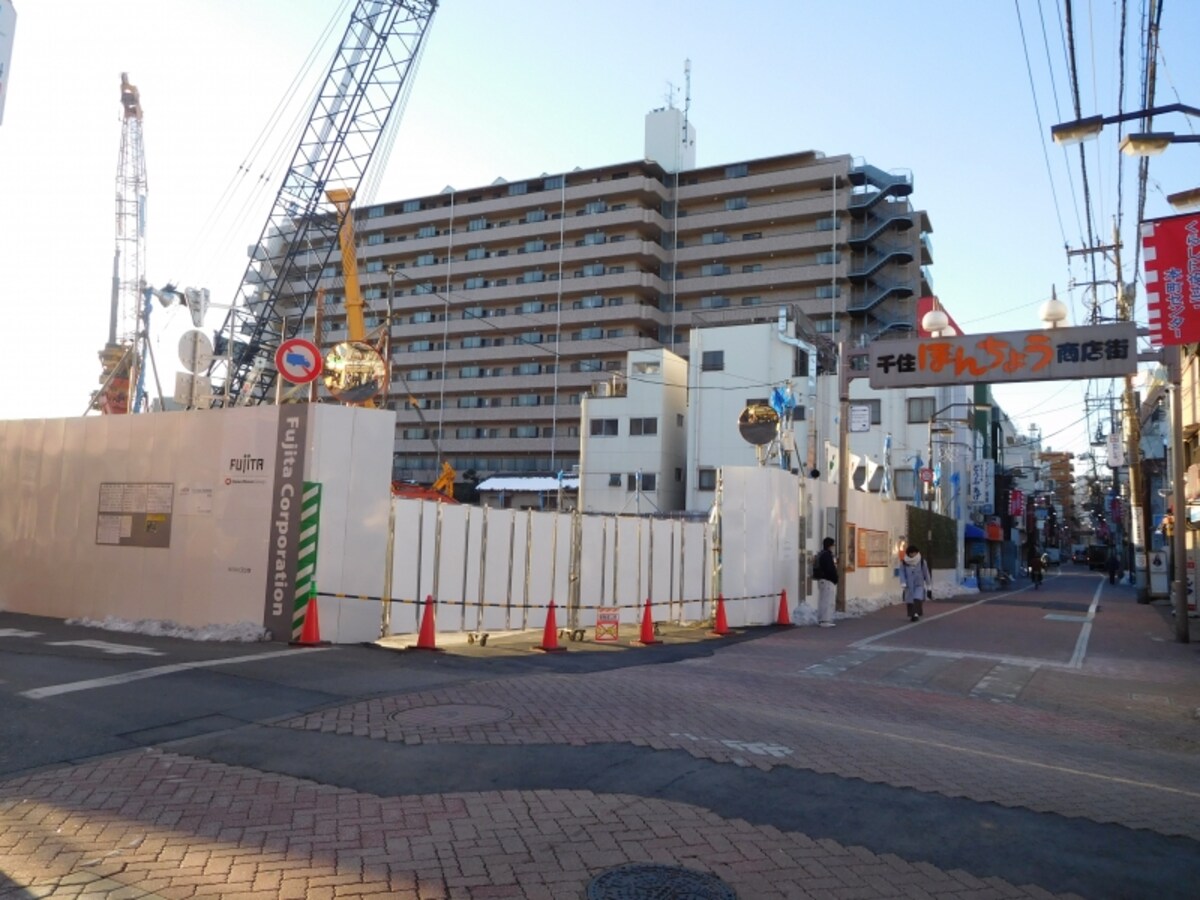 「千住一丁目地区第一種市街地再開発事業」の建設地