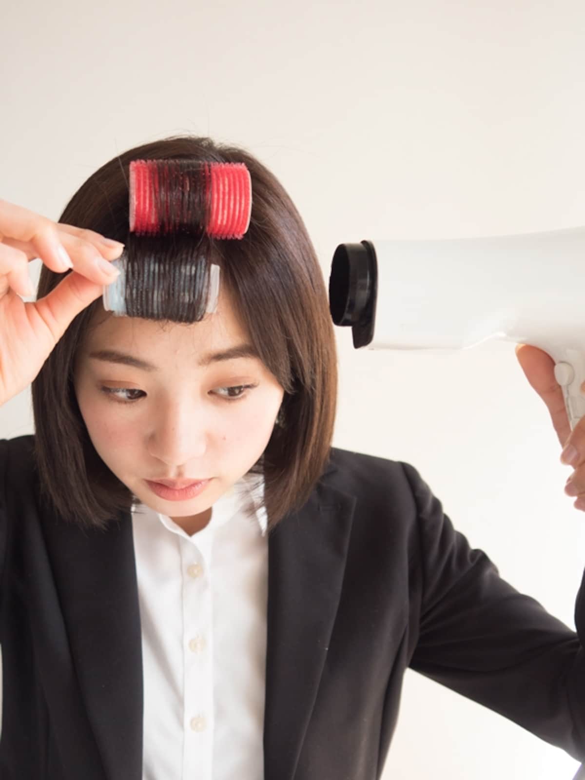 ドライヤーの弱風でそっと温める