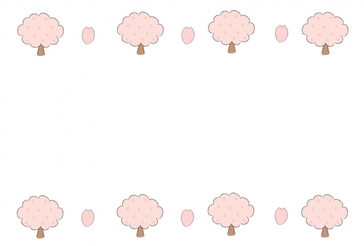 フレーム　桜　イラスト　カラー　かわいい