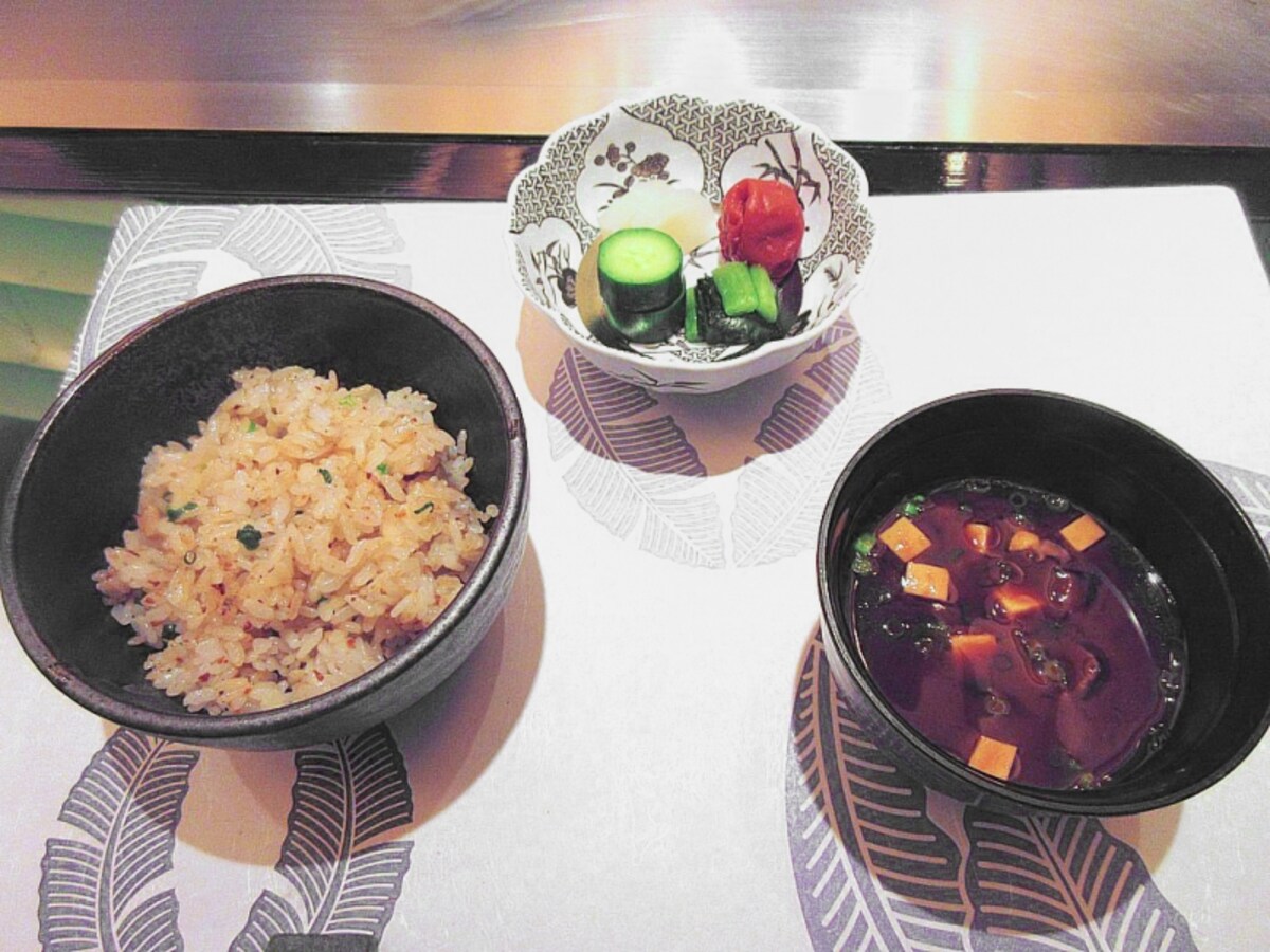 帝国ホテル 東京 嘉門 ご飯 味噌椀 香の物