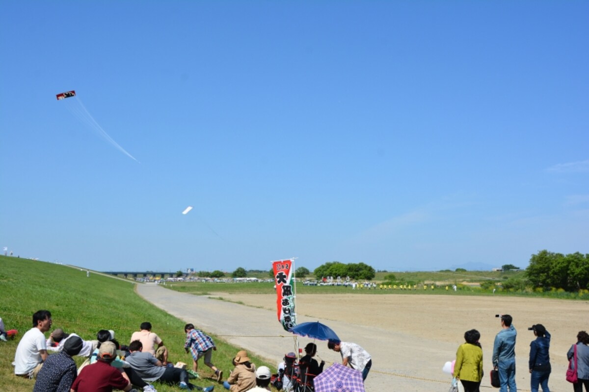 毎年5月3日・5日に春日部市の上空で舞う大凧