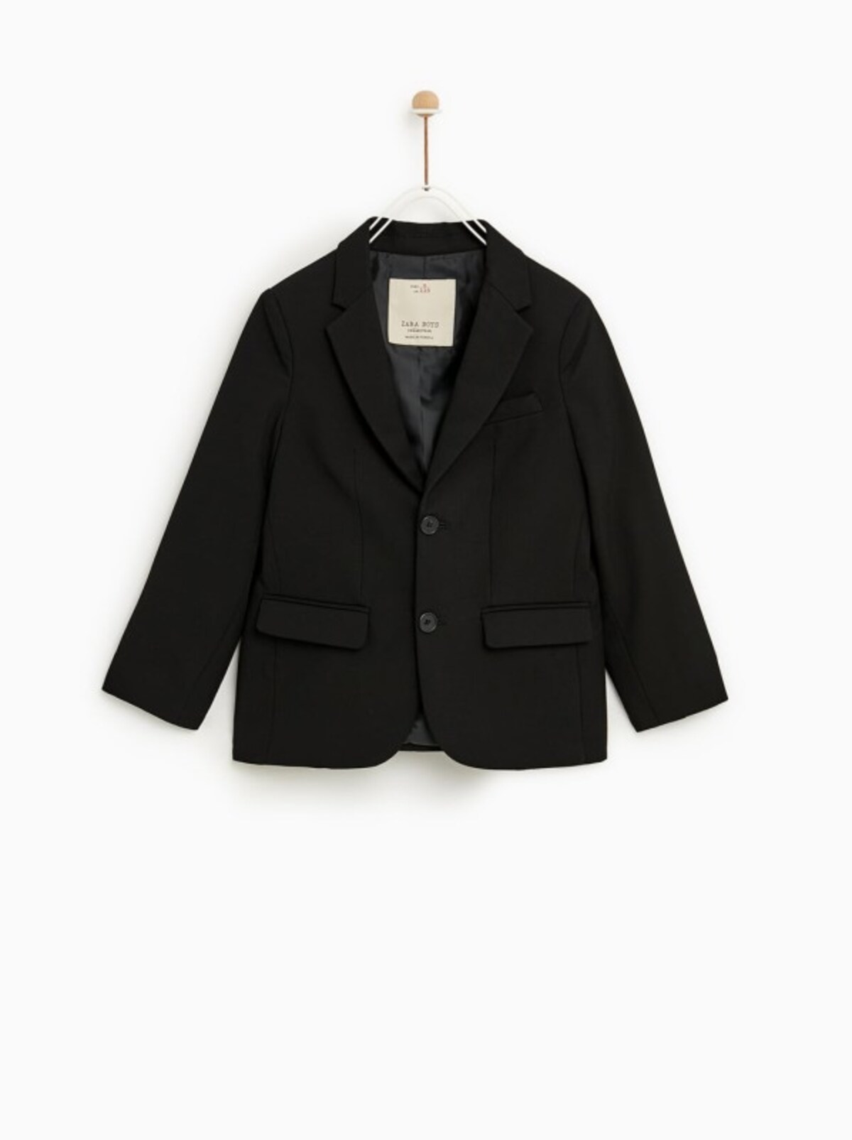 ZARA キッズ ボーイ ベーシックスーツ（黒）