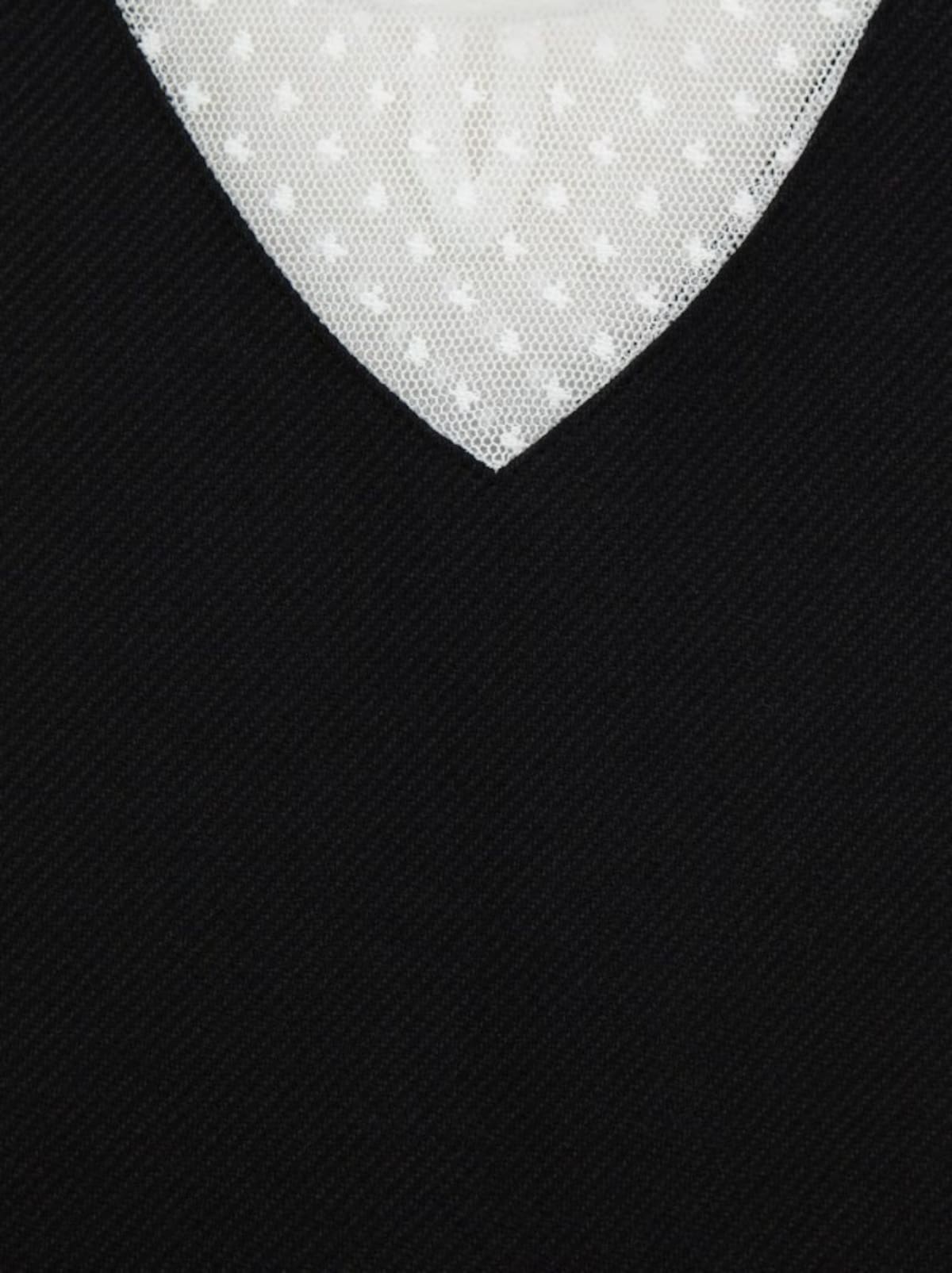 ZARA キッズ ガール コンビ素材チュールディテール入りワンピース