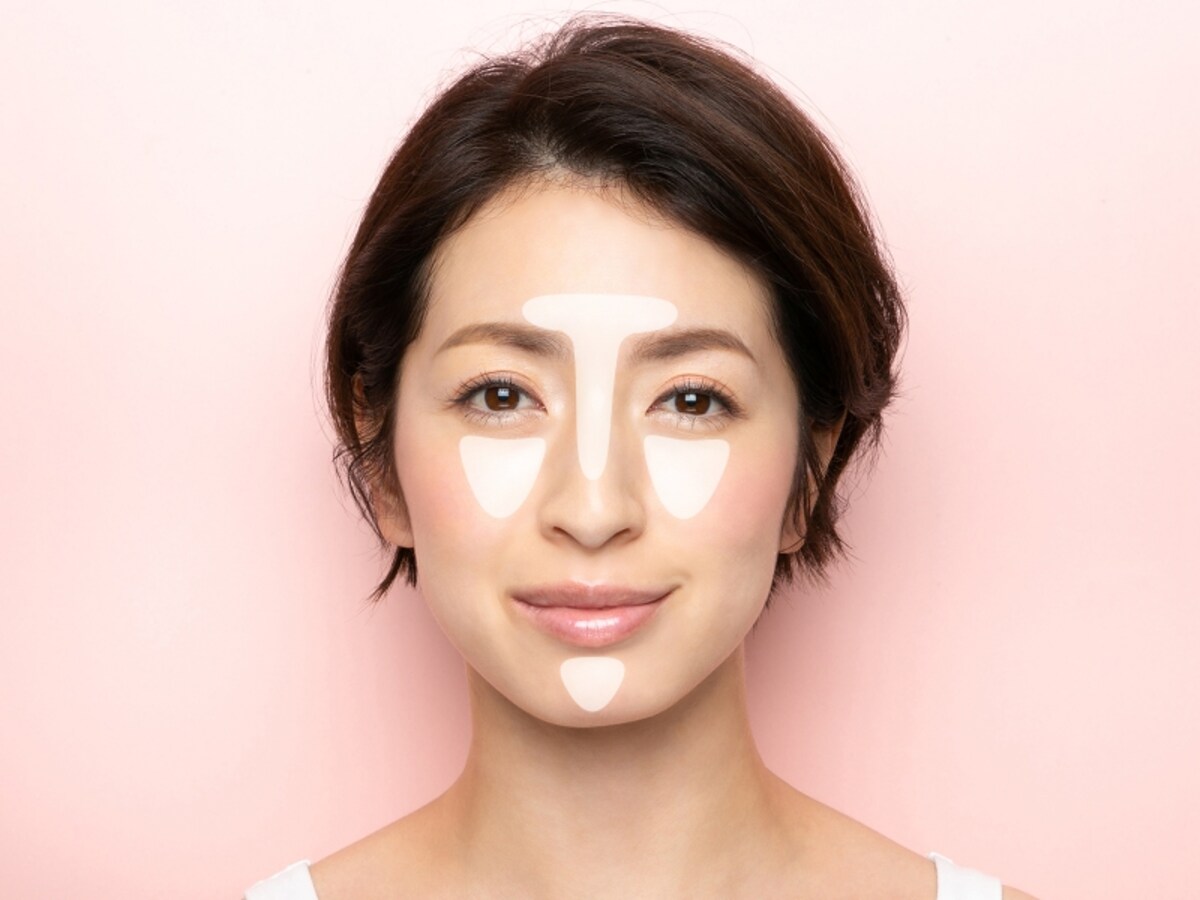 ハイライトは骨格の高い部分に