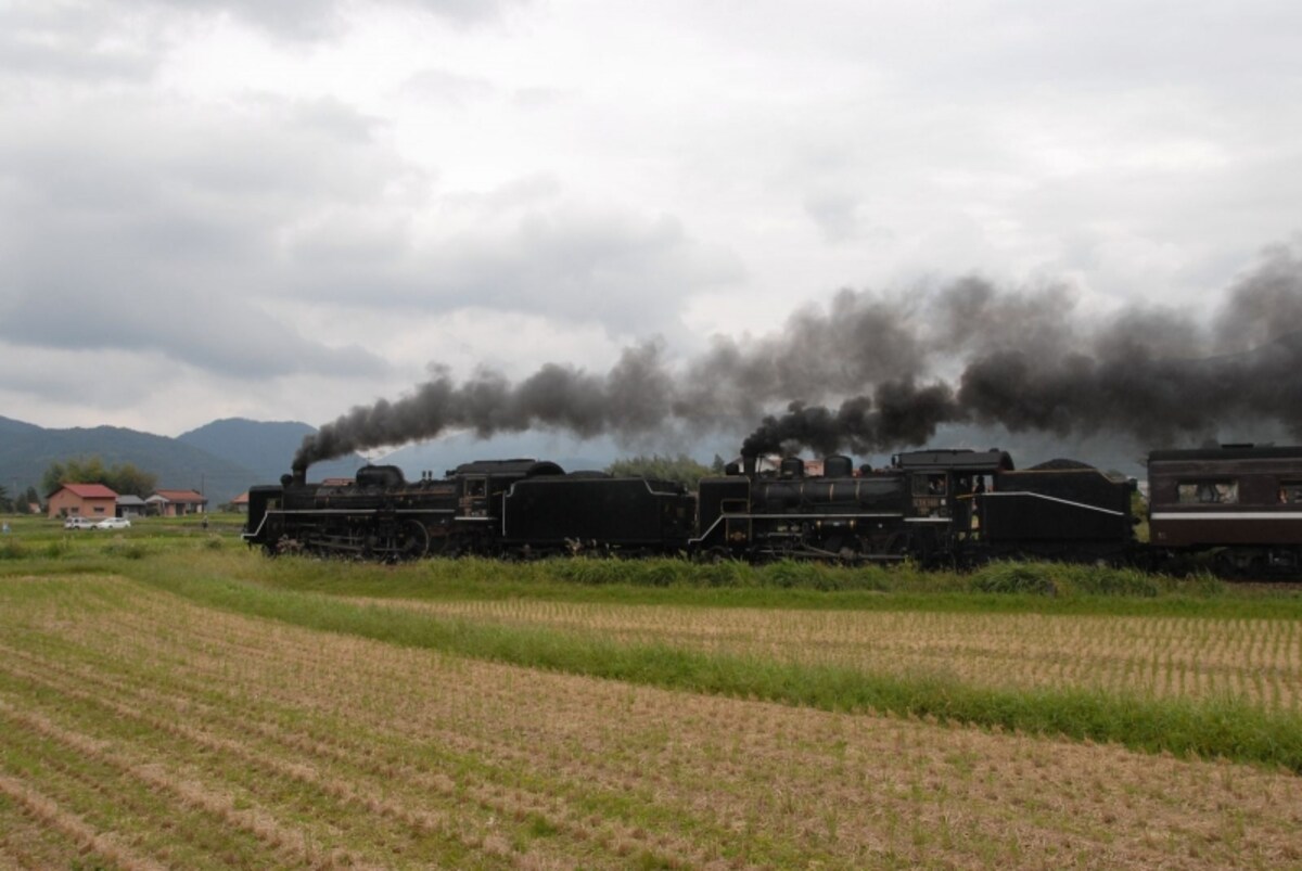 C57とC56重連「SLやまぐち号」