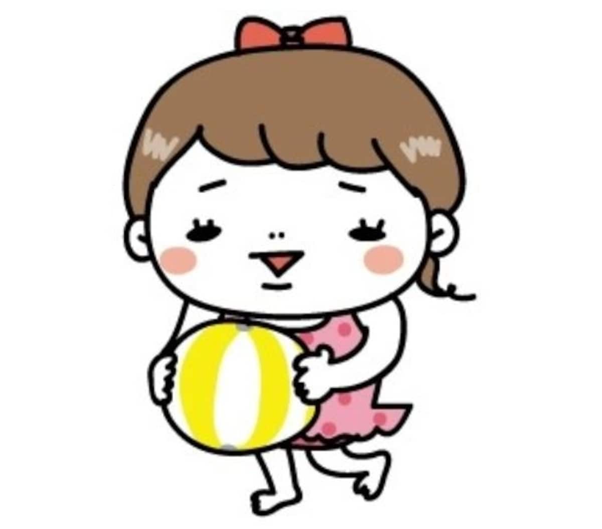 夏　イラスト　かわいい　フリー　無料　水着　女の子