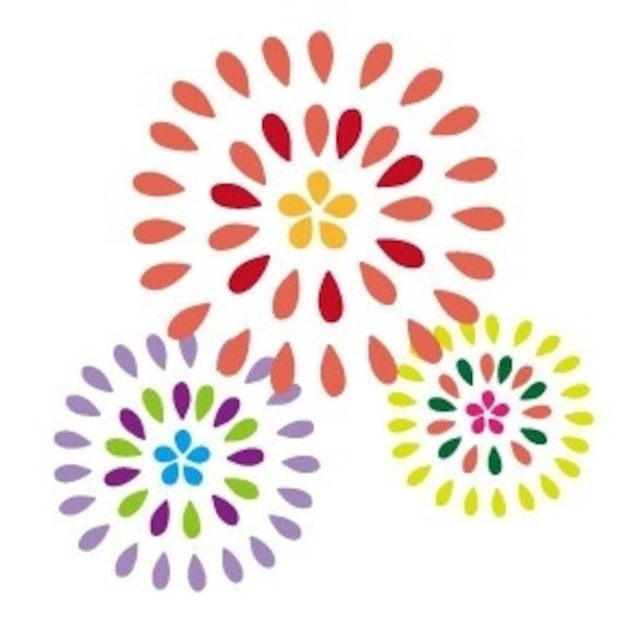 夏　イラスト　かわいい　フリー　無料　花火