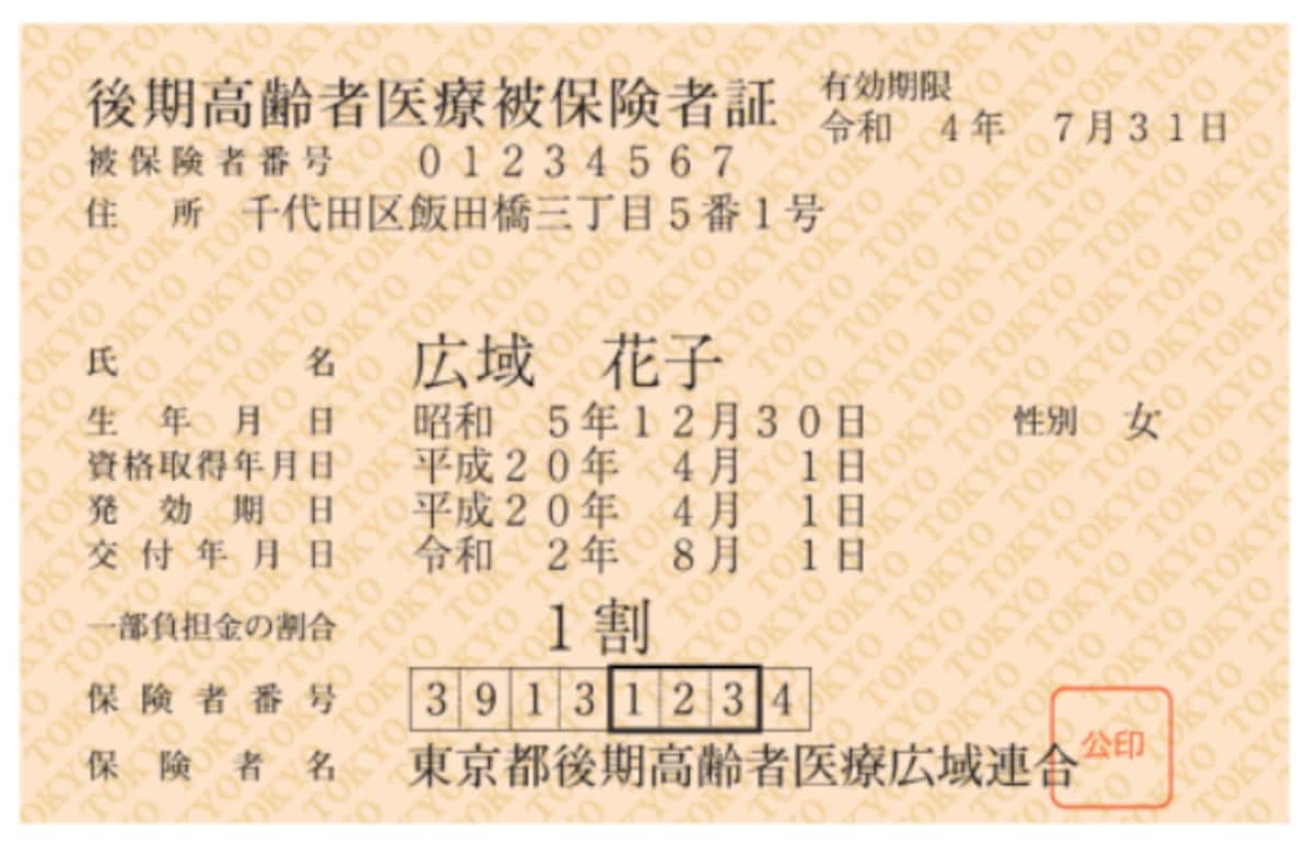 東京都被保険者証