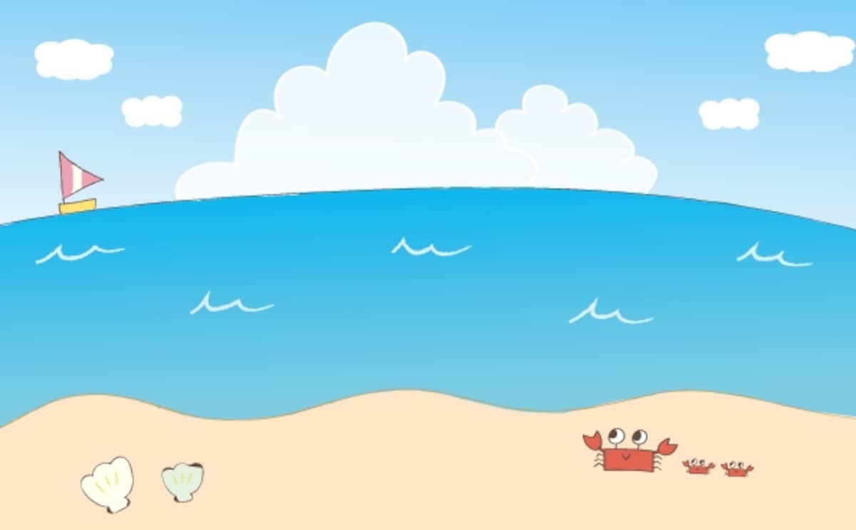 カラー/広がる海の景色です。