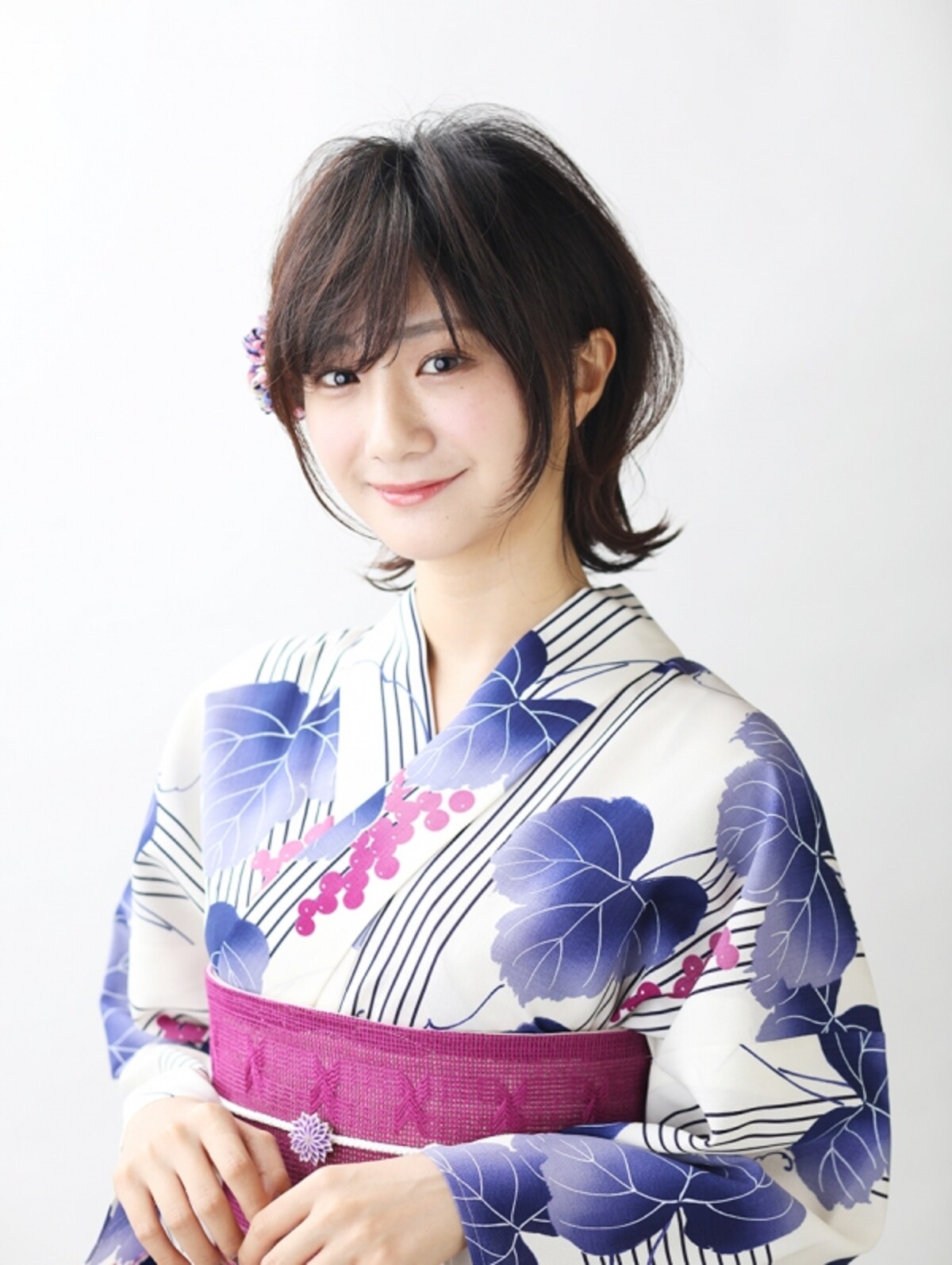【ショート浴衣】ひし形シルエットの簡単ヘアアレンジ