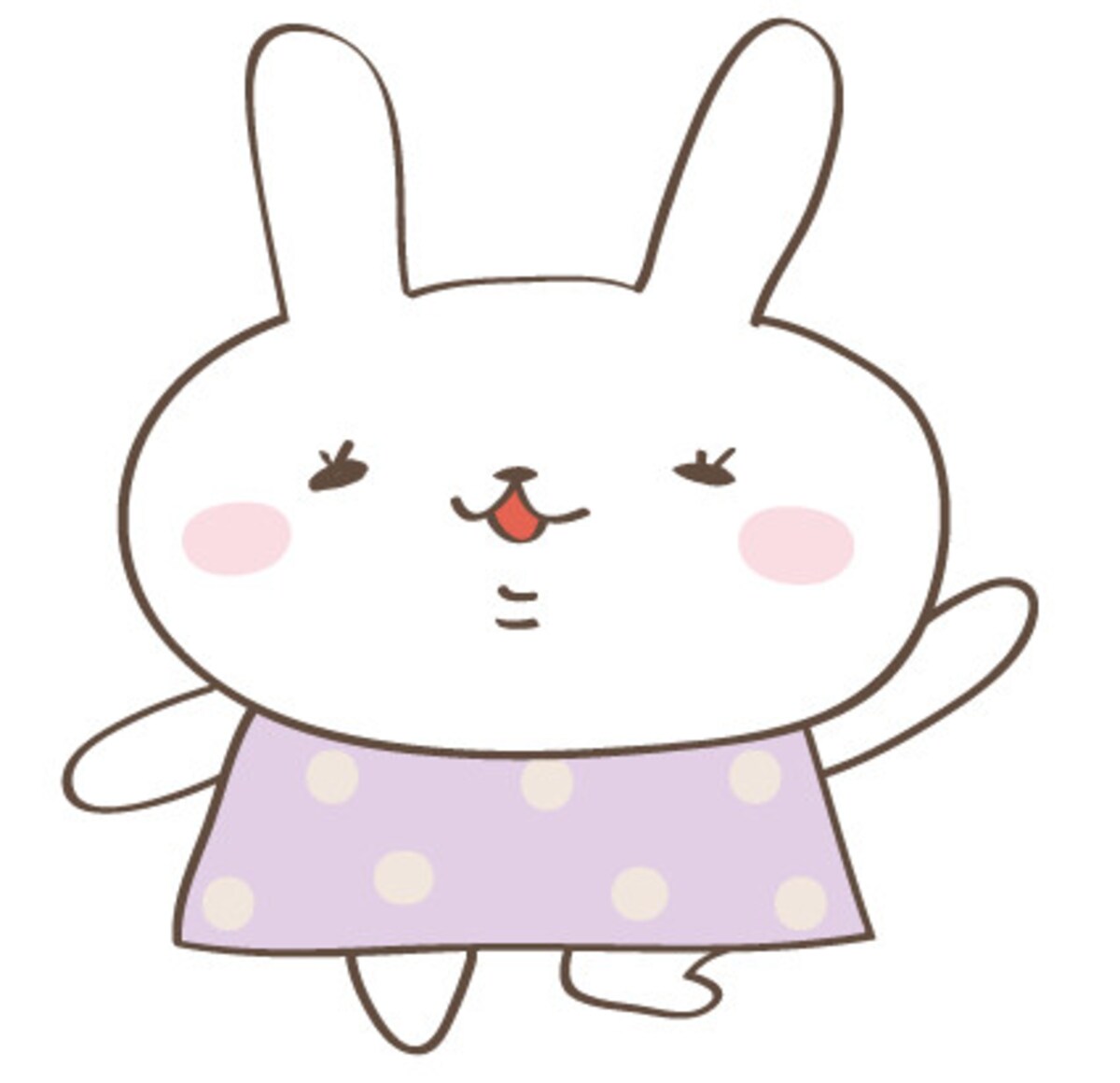 うさぎ　動物　イラスト　カラー　かわいい
