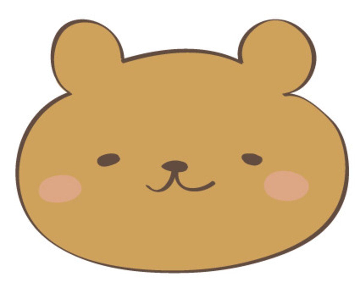 くま　動物　イラスト　カラー　かわいい