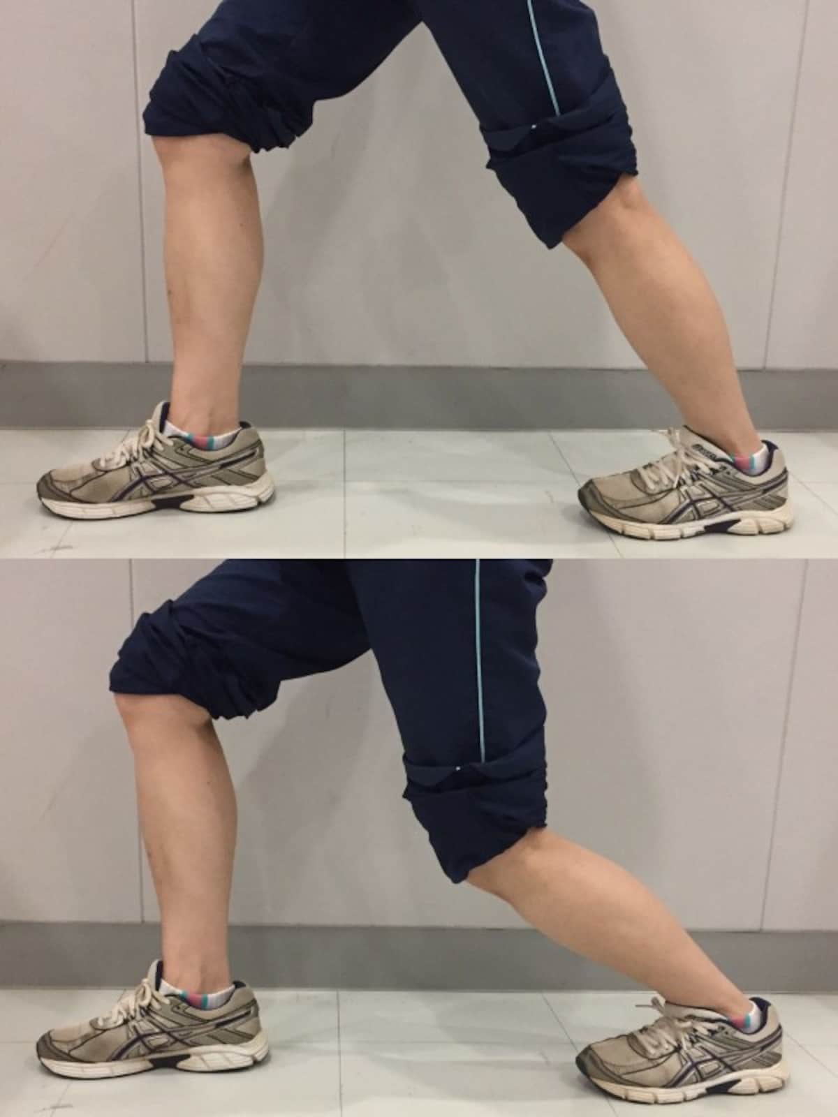 ふくらはぎの二種類のストレッチ