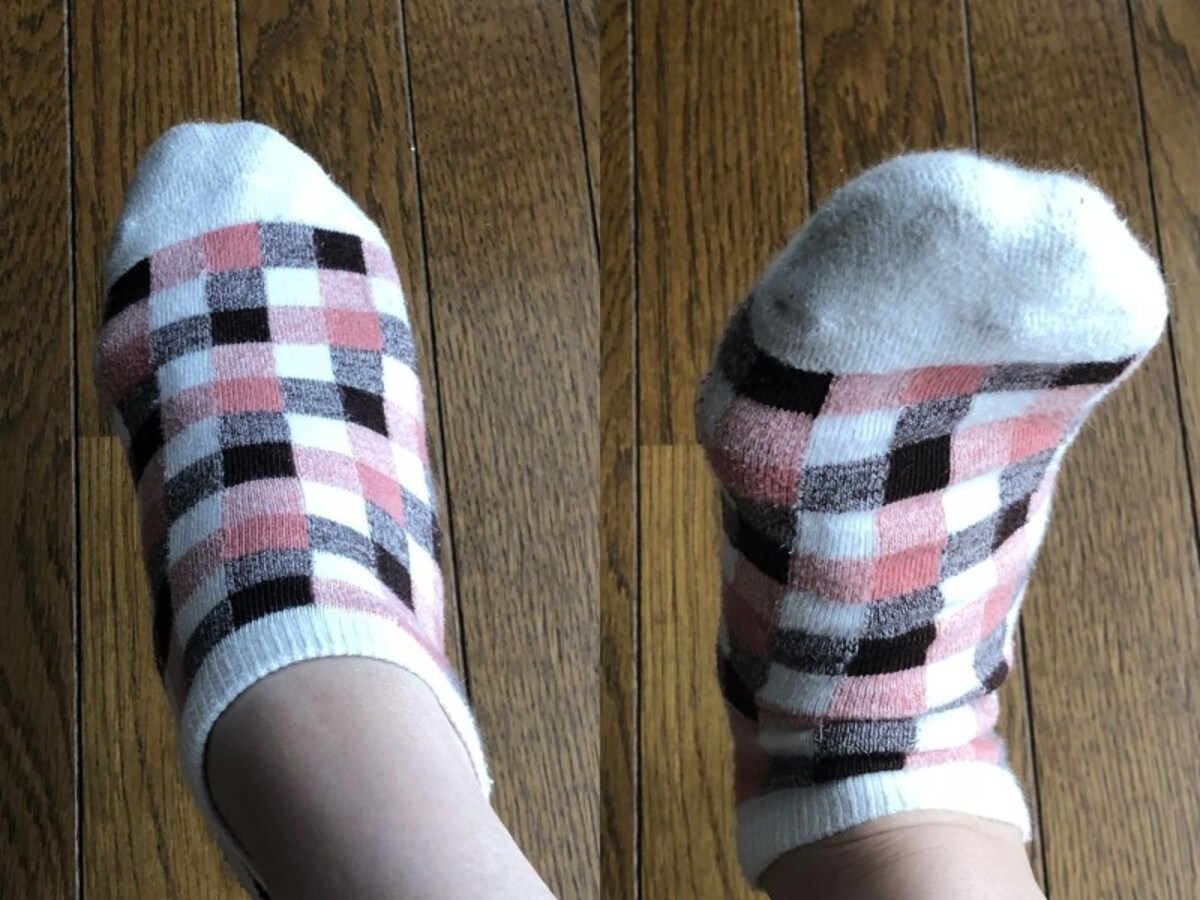 つま先の前後ストレッチ