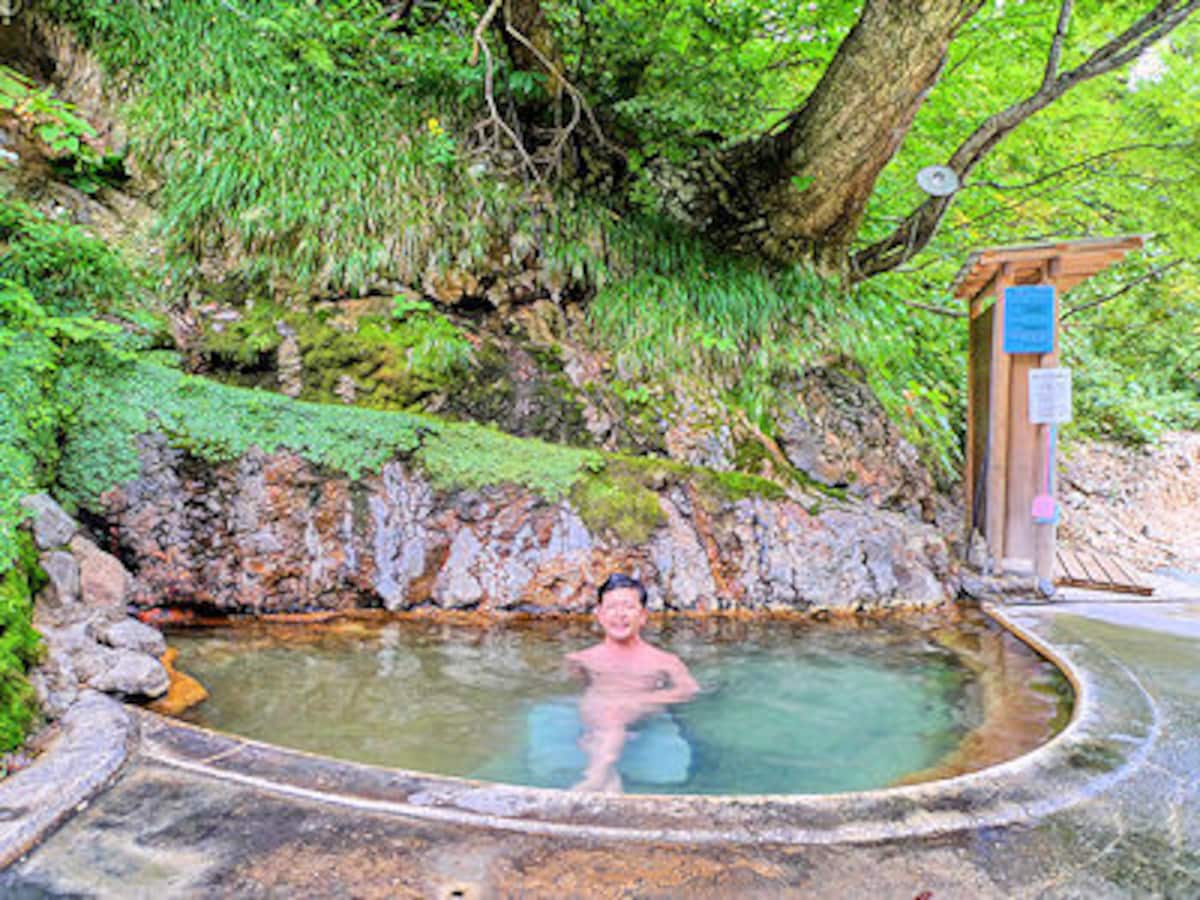 夏油温泉の露天風呂